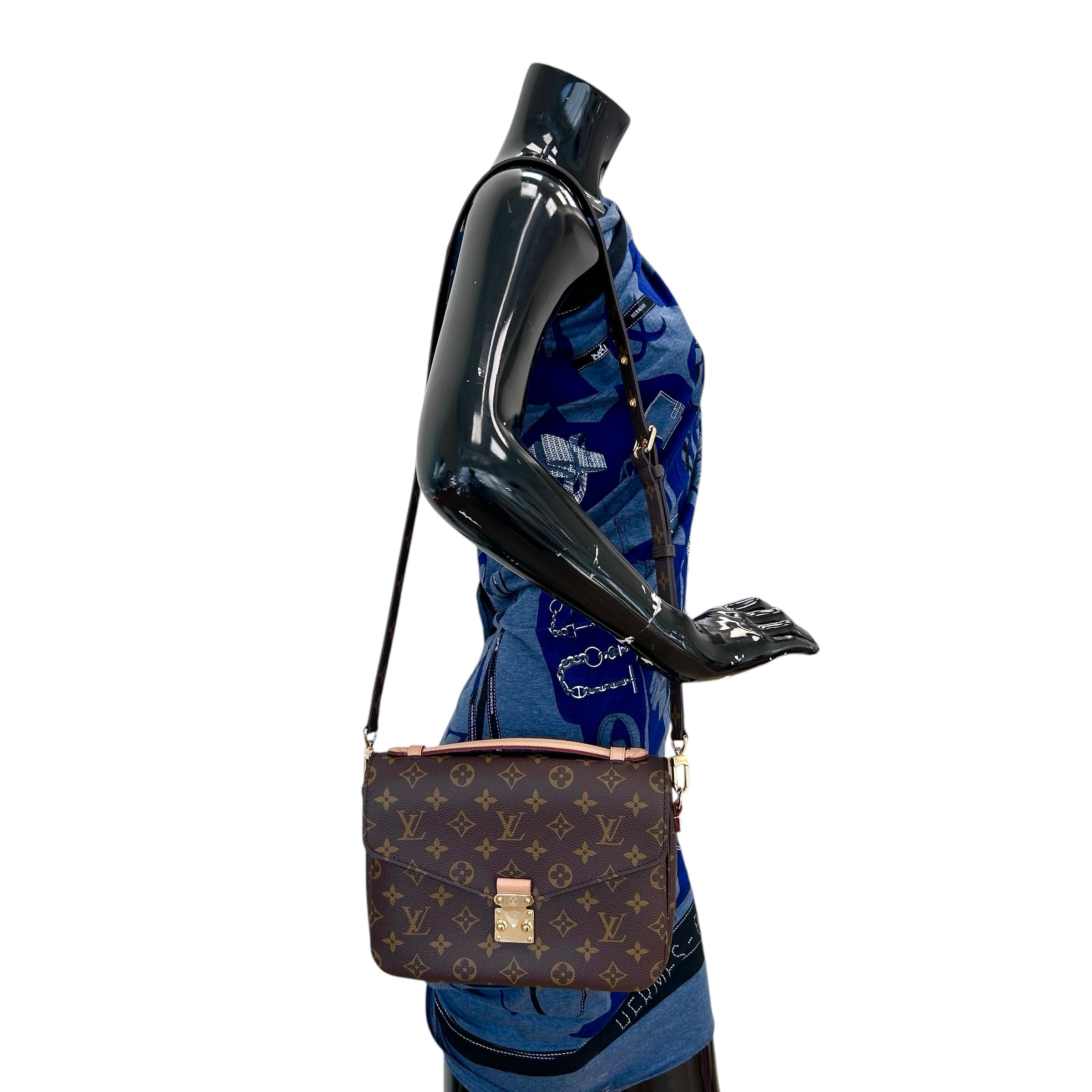 Monogram Coated Canvas Pochette Metis MM Crossbody Bag w/GHW