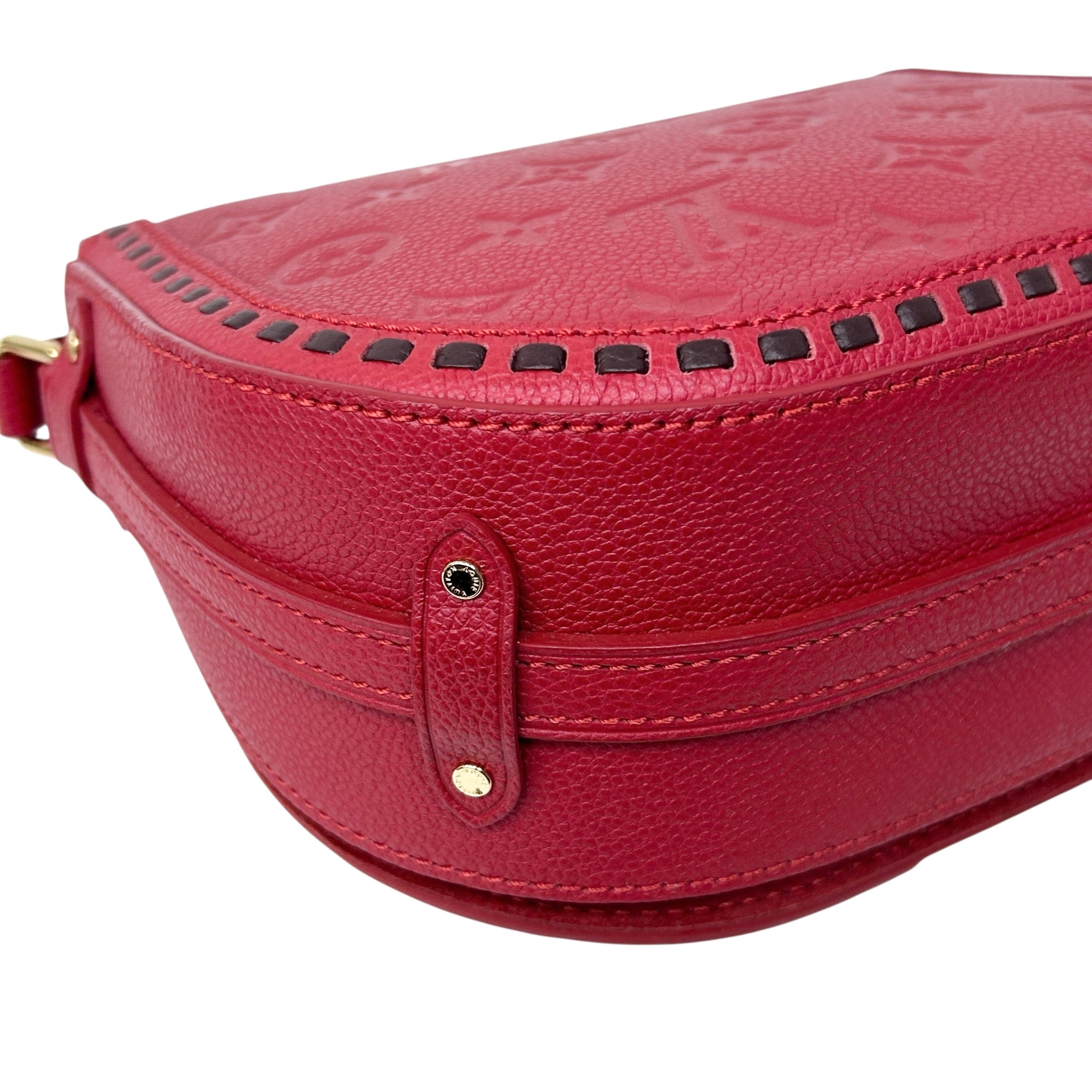 Red Monogram Empreinte Leather Junot Bag w/GHW