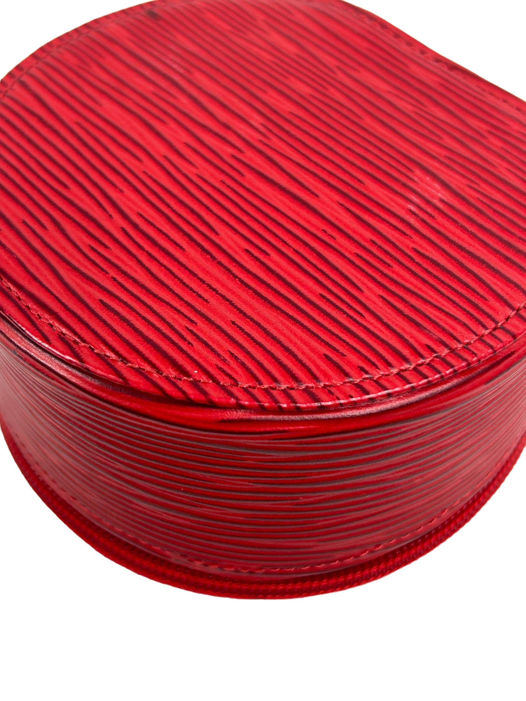 Red Epi Ecrin Bijoux Vintage Medium Jewelry Pouch w/ RHW