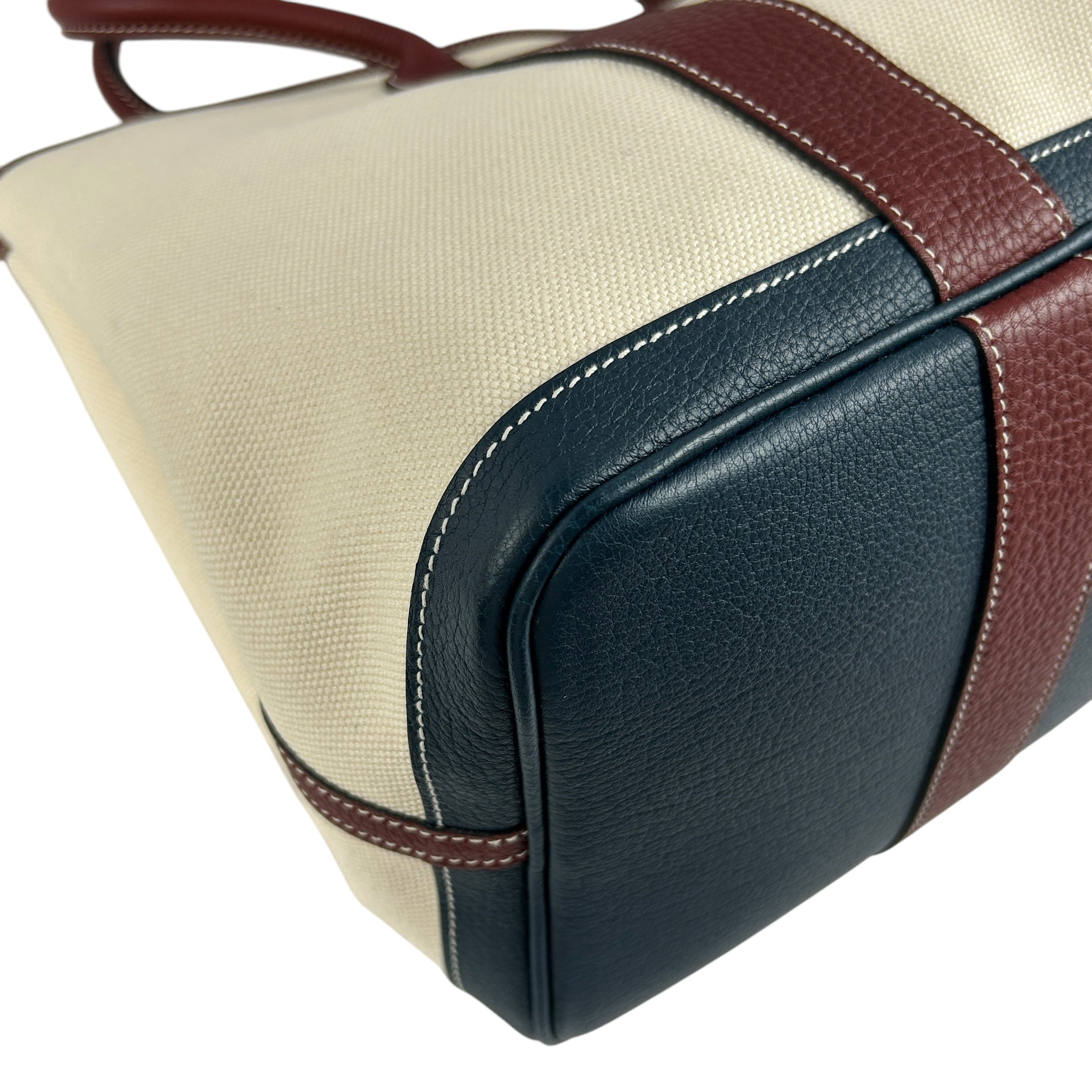 Etoile Canvas and Negonda Burgundy & Navy Leather Garden Party 36 w/PHW