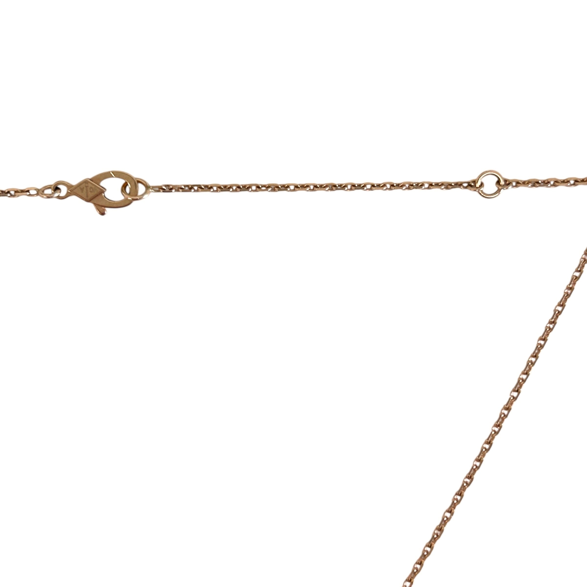 Grey Mother Of Pearl Vintage Alhambra Pendant Necklace w/RGHW