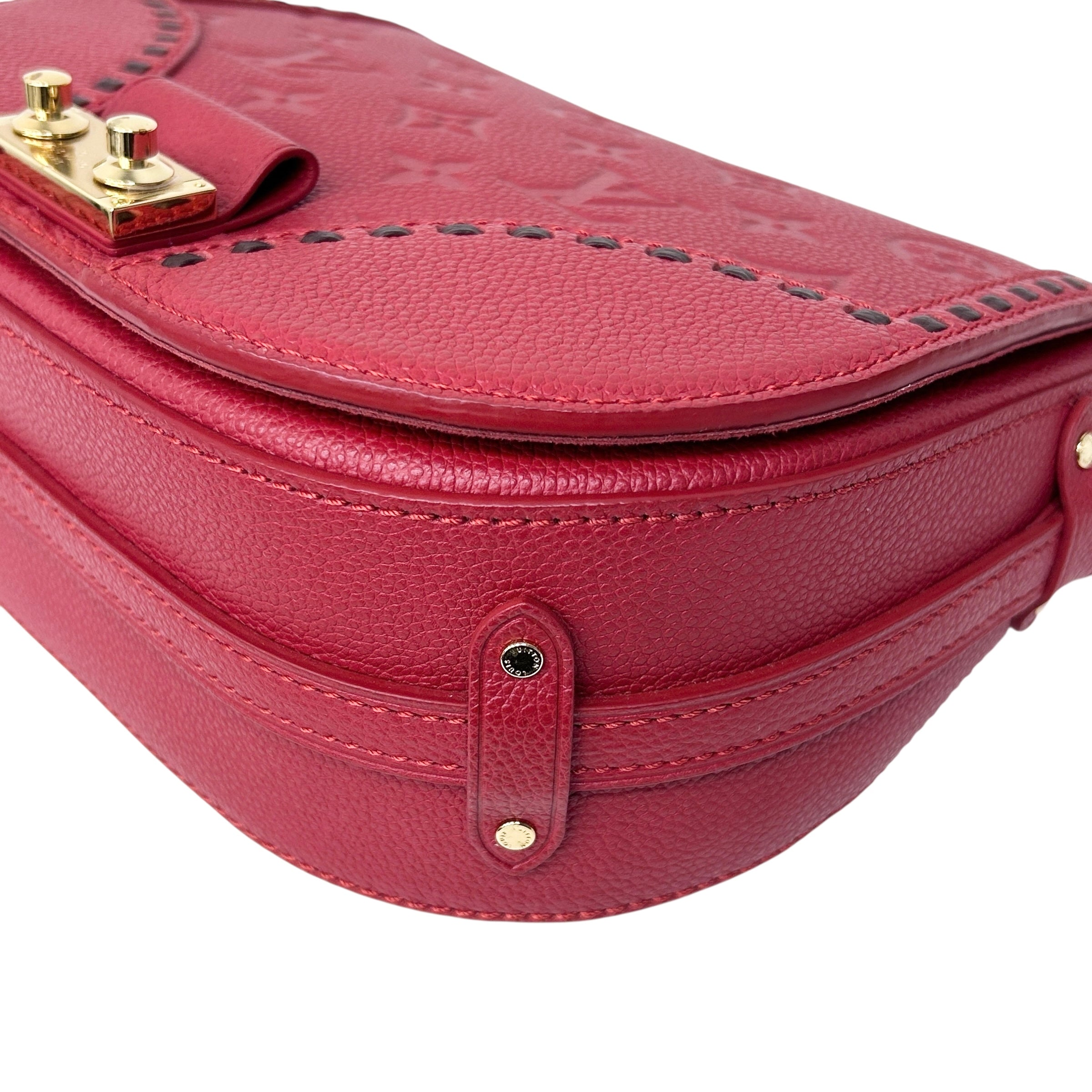 Red Monogram Empreinte Leather Junot Bag w/GHW
