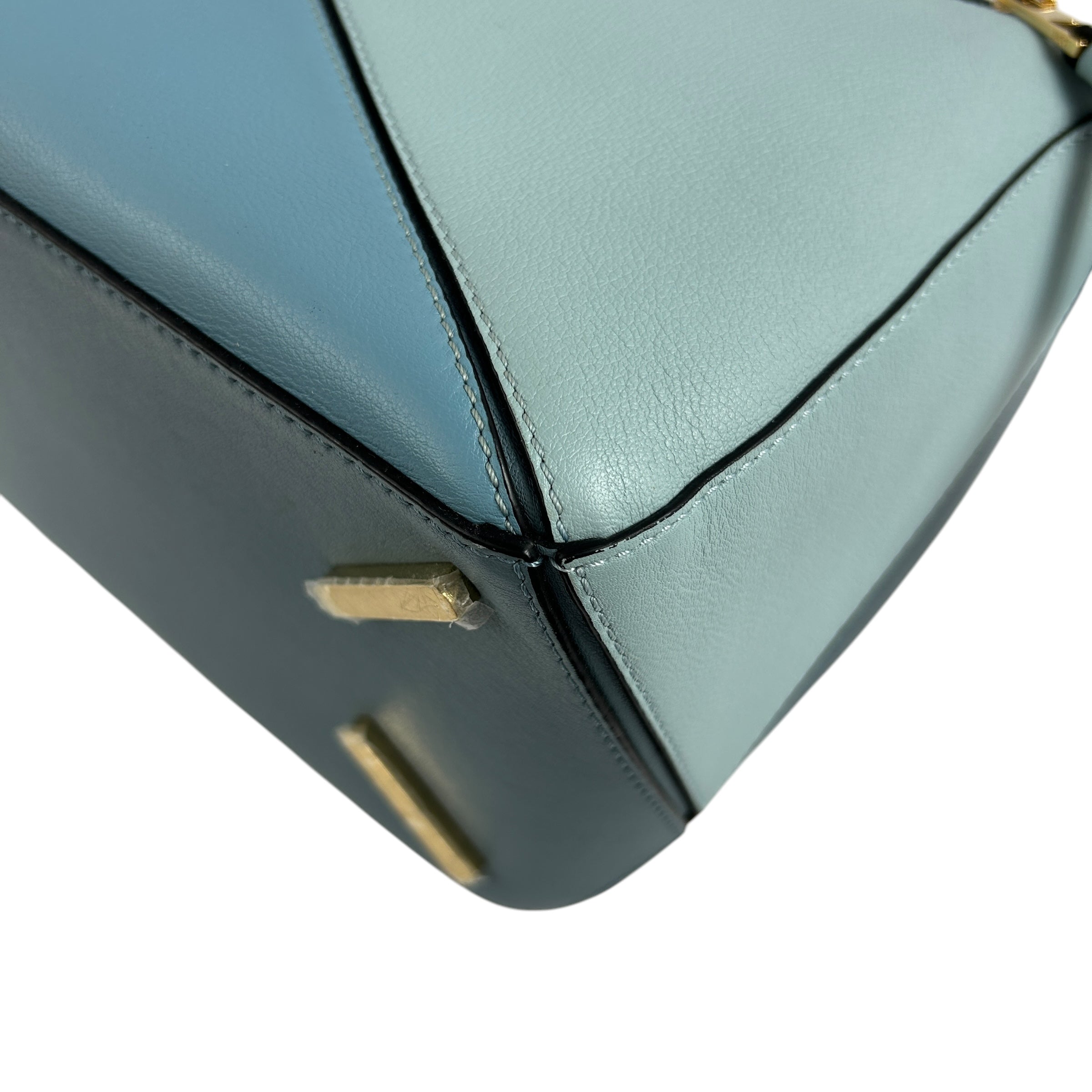 Blue Calfskin Medium Puzzle Bag w/GHW
