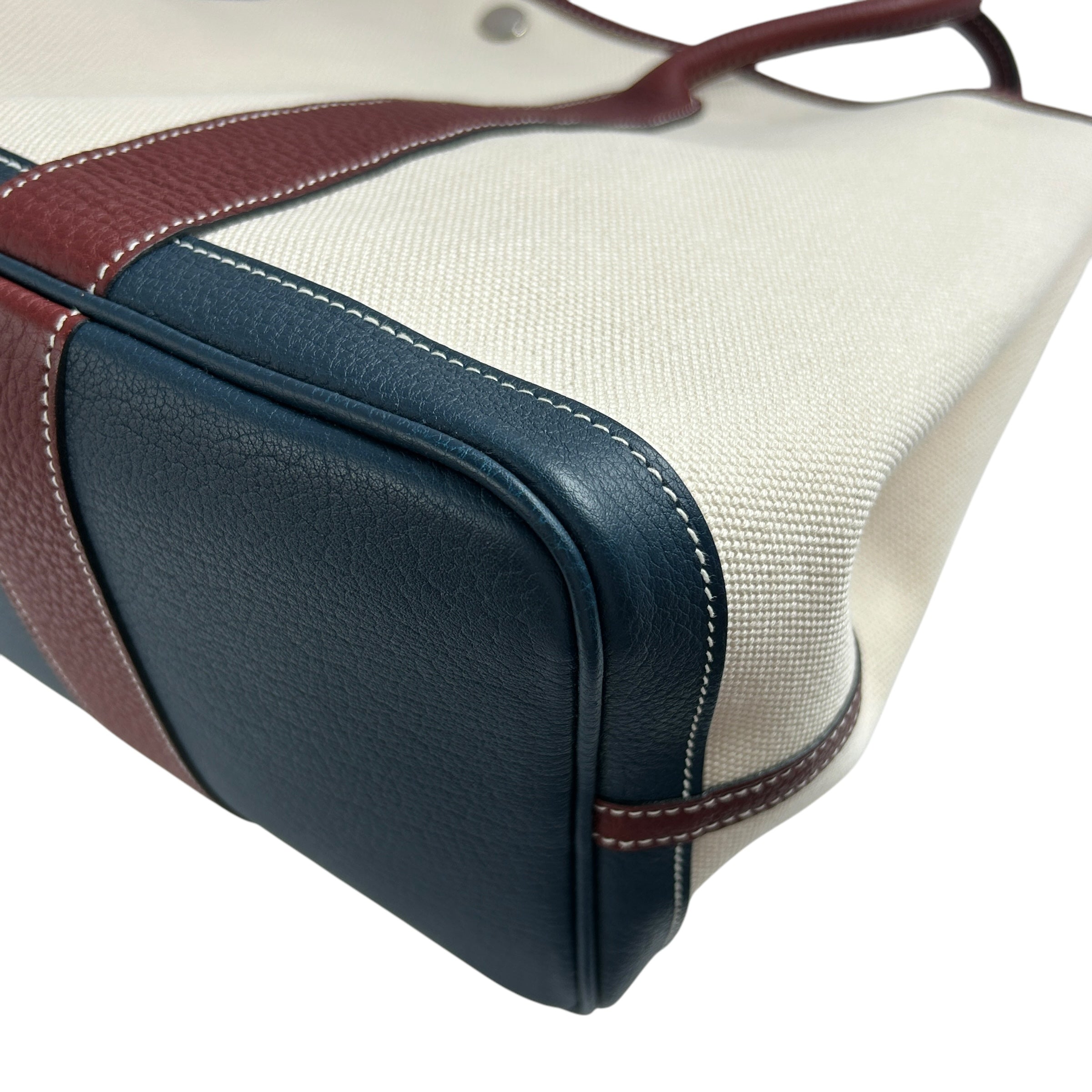 Etoile Canvas and Negonda Burgundy & Navy Leather Garden Party 36 w/PHW