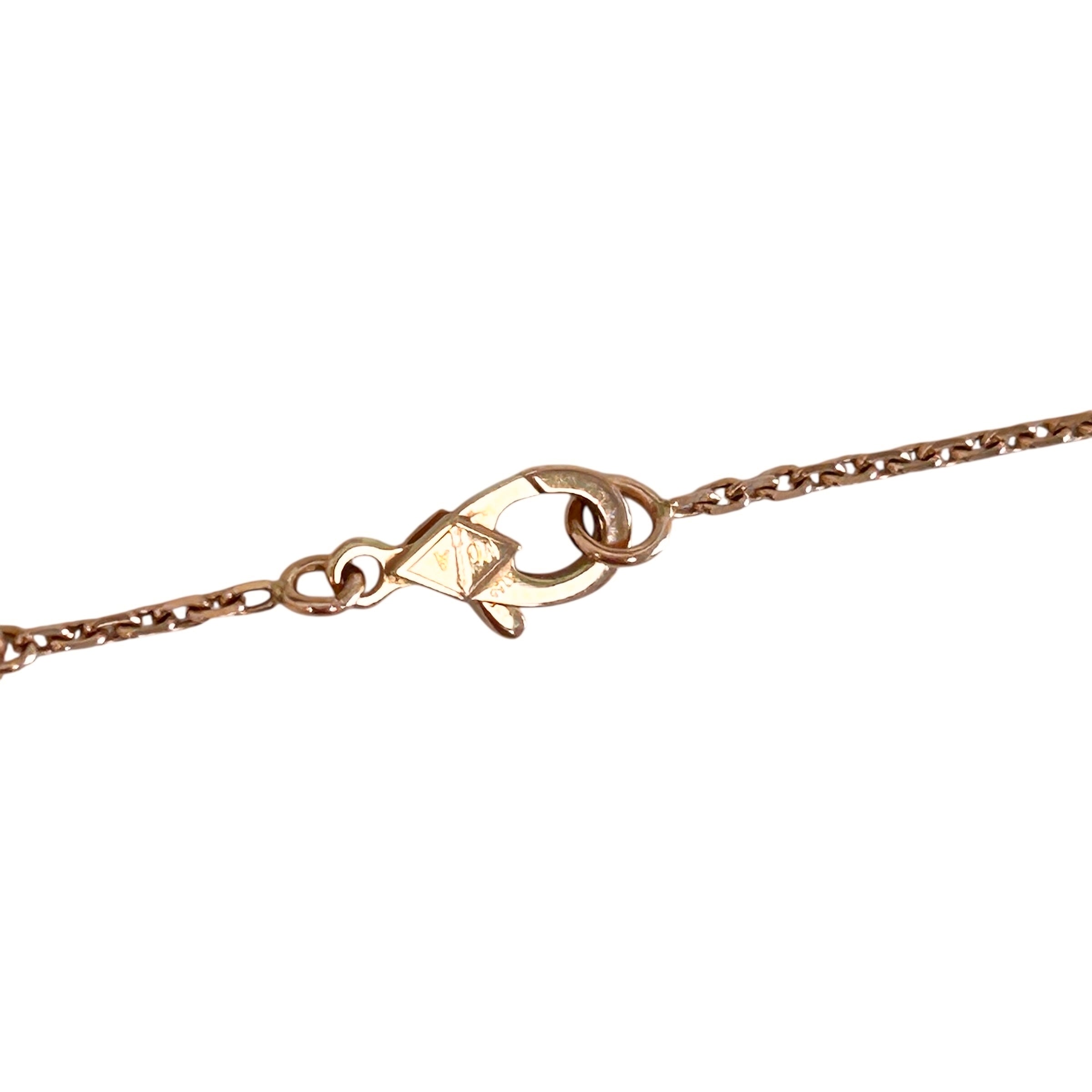 Grey Mother Of Pearl Vintage Alhambra Pendant Necklace w/RGHW