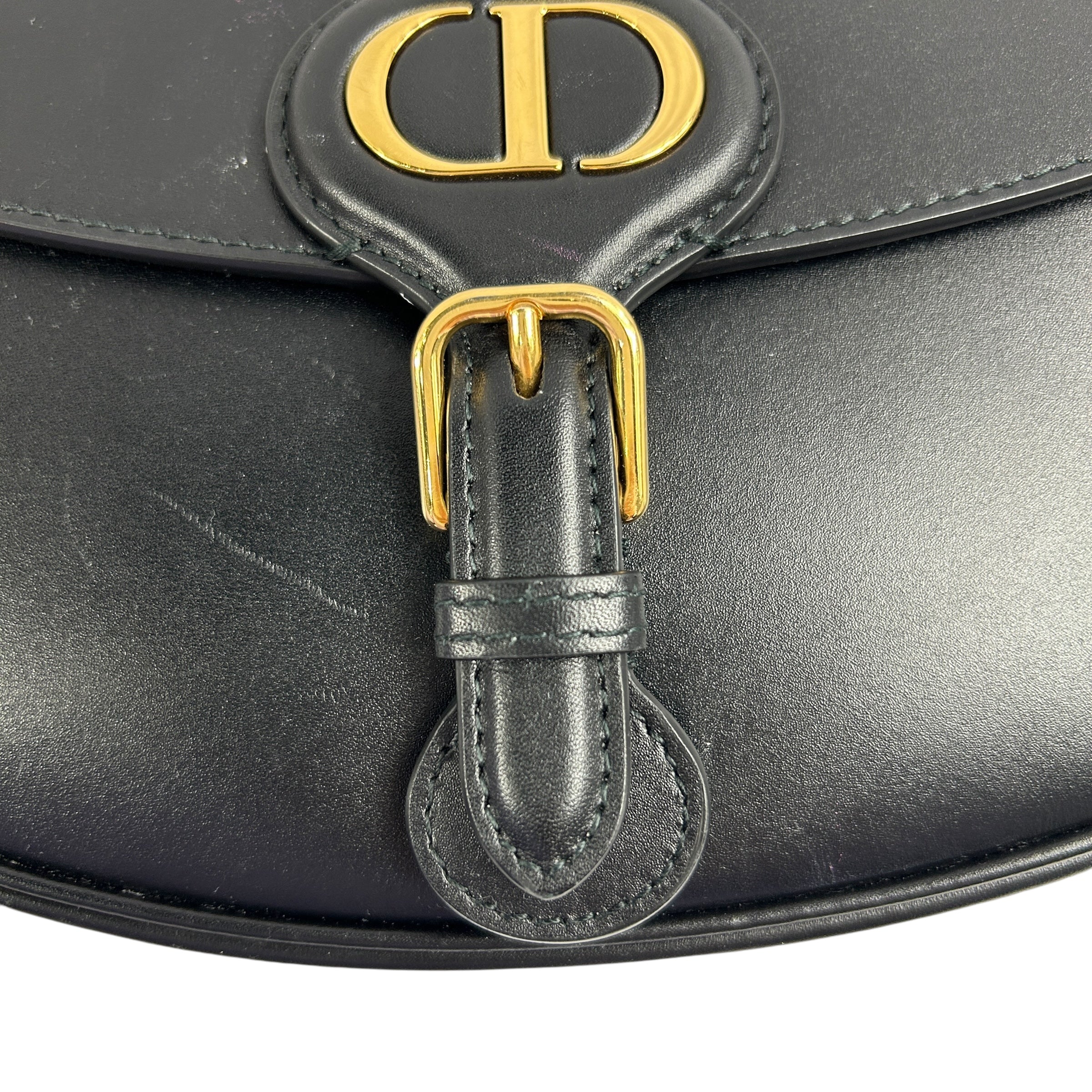 Black Calfskin Leather Medium Bobby Bag w/GHW