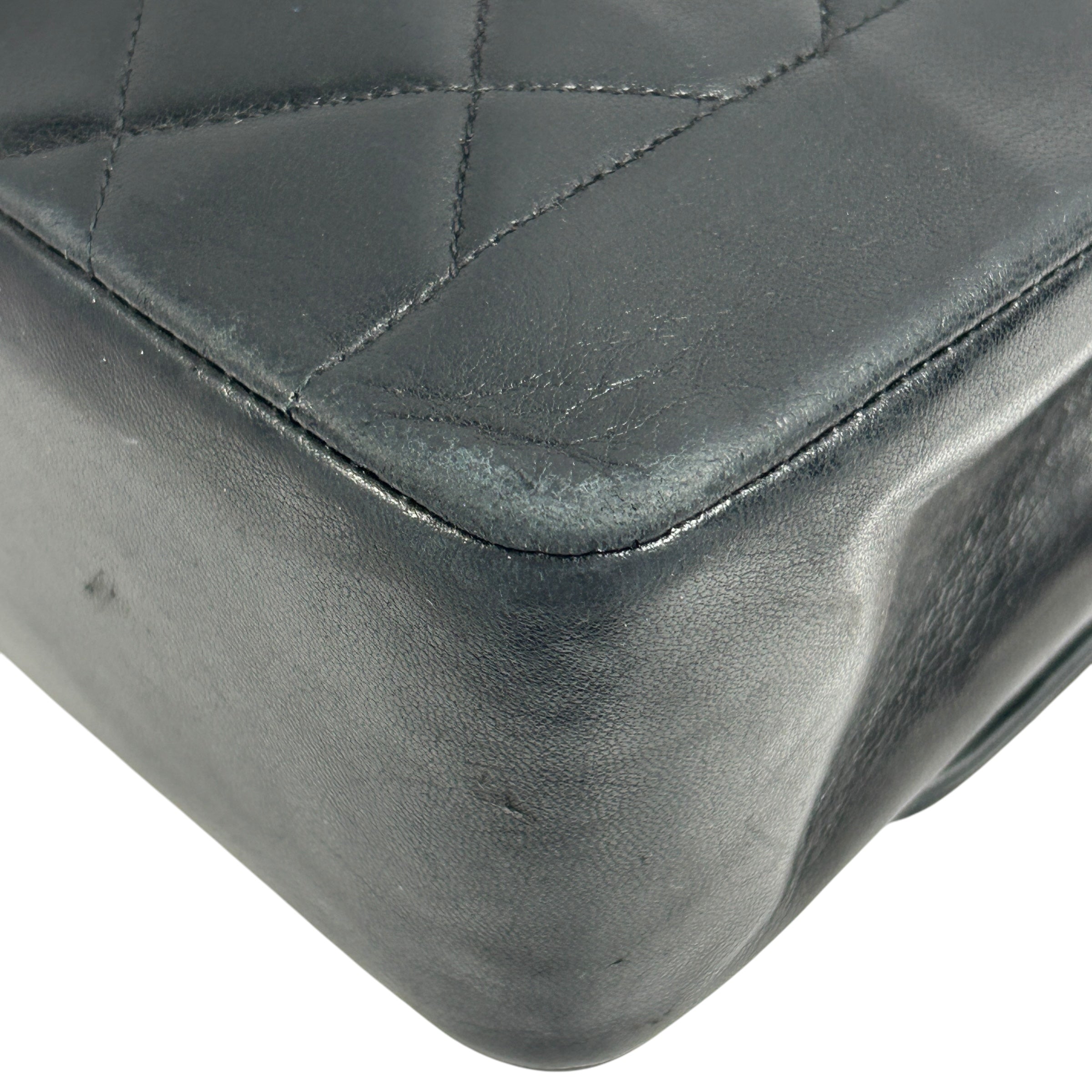Vintage Lambskin Chocolate Brown Medium Diana Flap w/GHW
