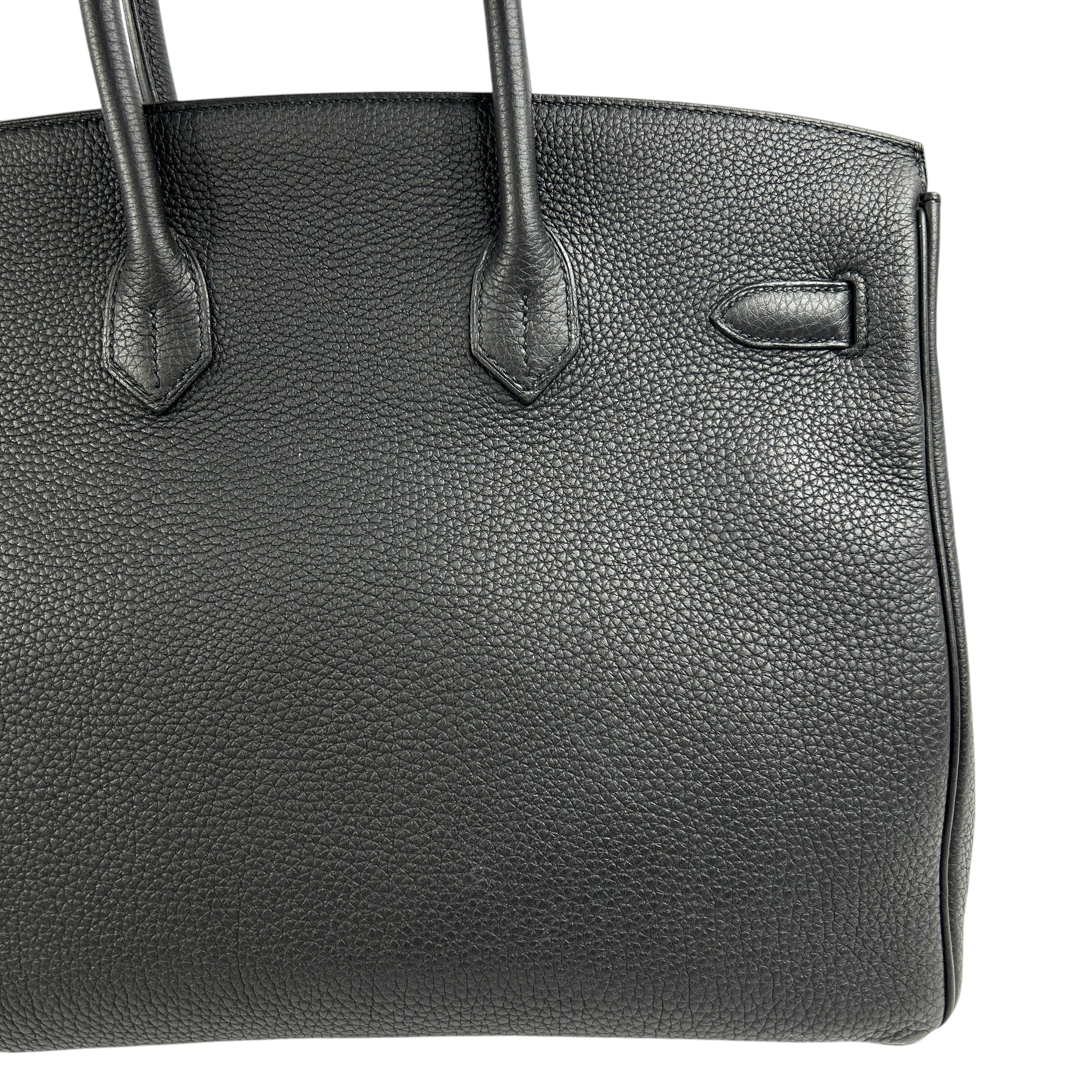 Black Clemence Leather Birkin 35 Bag w/PHW