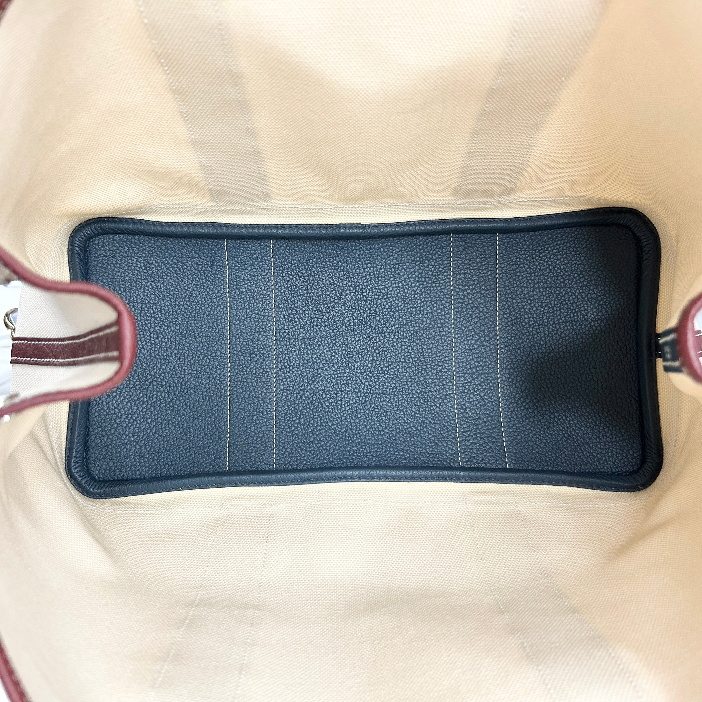 Etoile Canvas and Negonda Burgundy & Navy Leather Garden Party 36 w/PHW