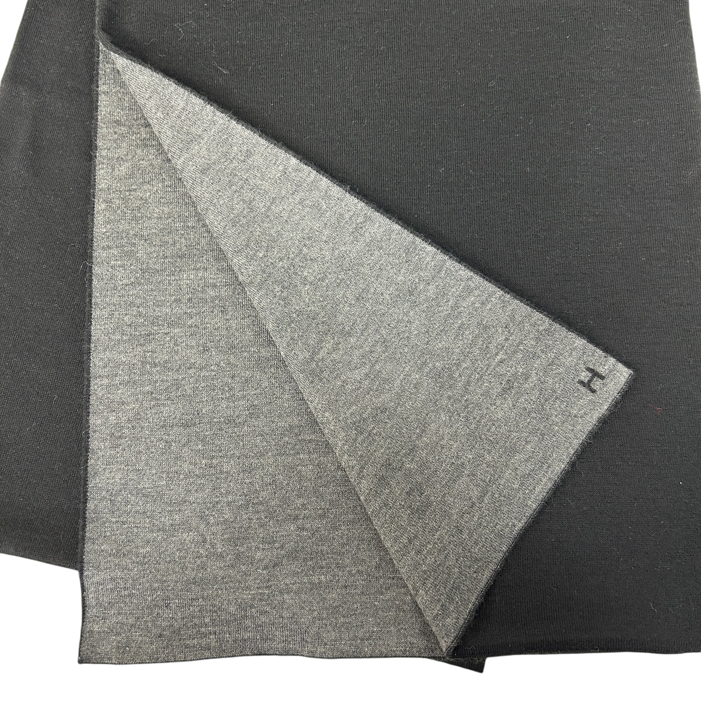 Black/Grey Cashmere/Silk Scarf