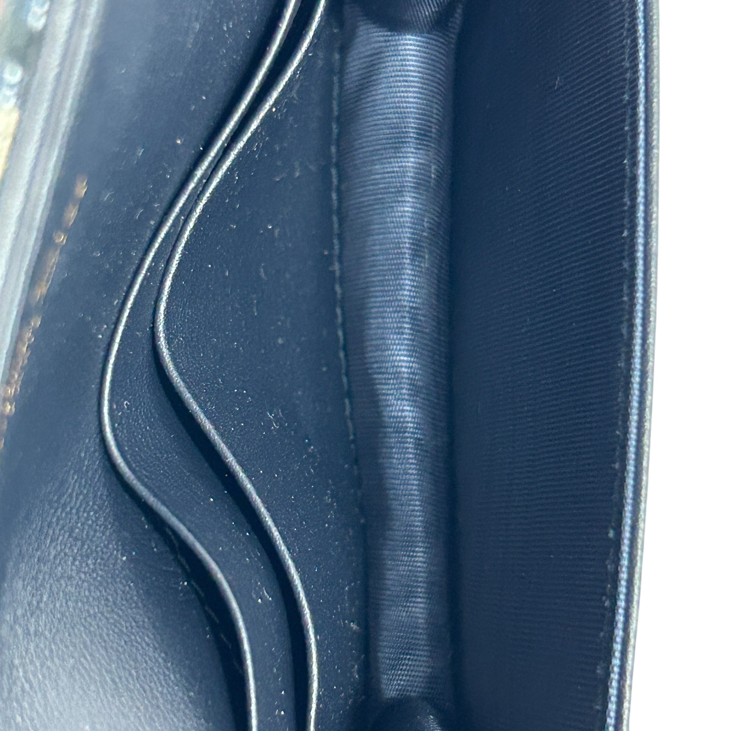 Blue Oblique Saddle Card Holder