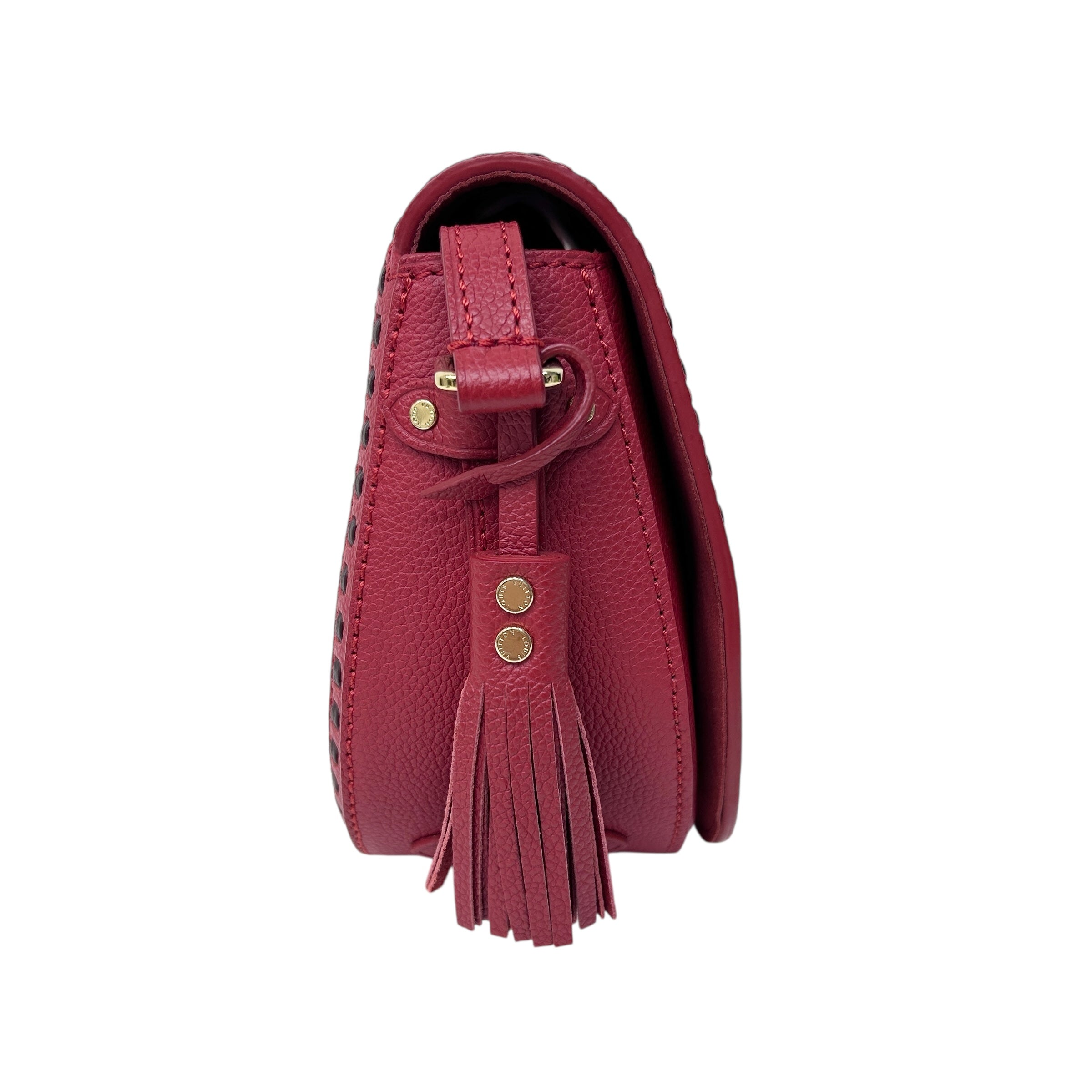 Red Monogram Empreinte Leather Junot Bag w/GHW