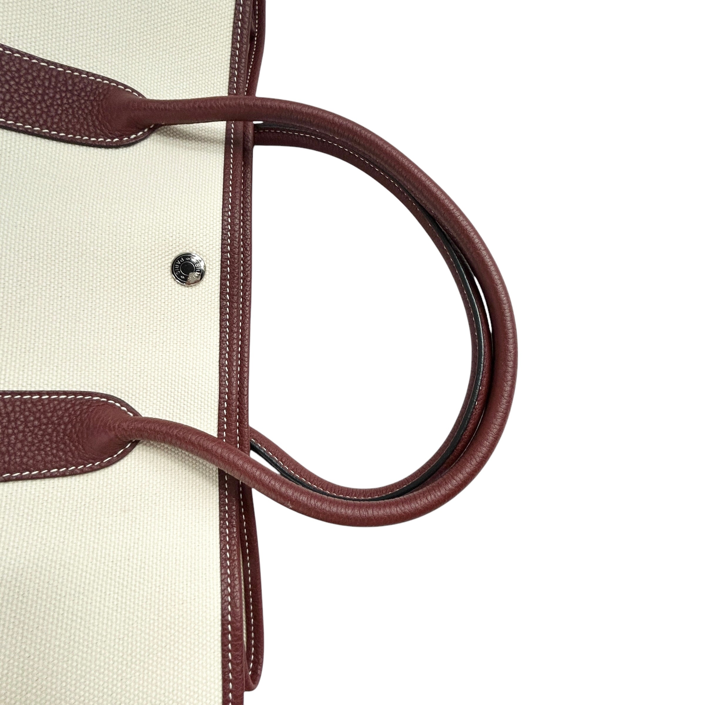 Etoile Canvas and Negonda Burgundy & Navy Leather Garden Party 36 w/PHW