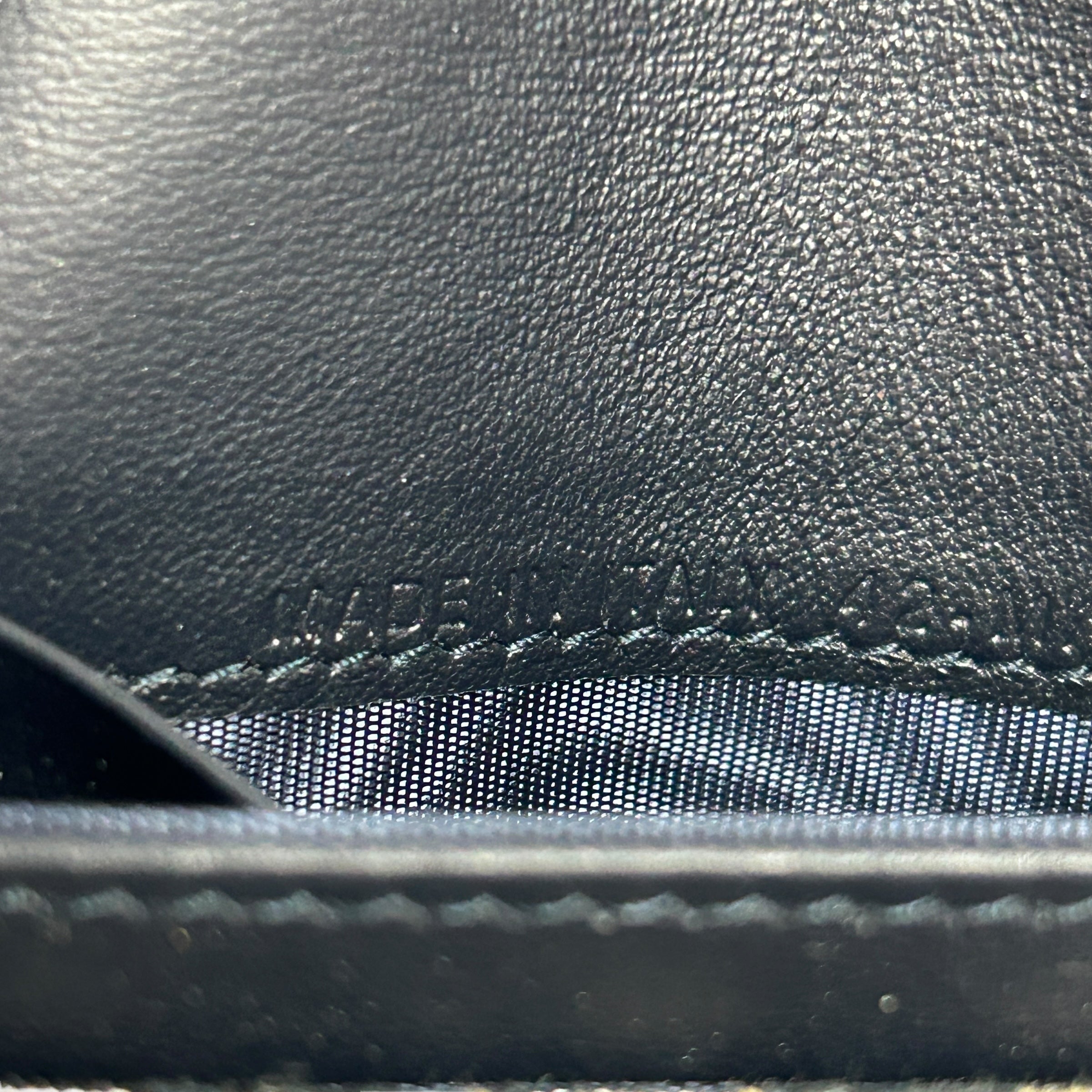 Blue Oblique Saddle Card Holder