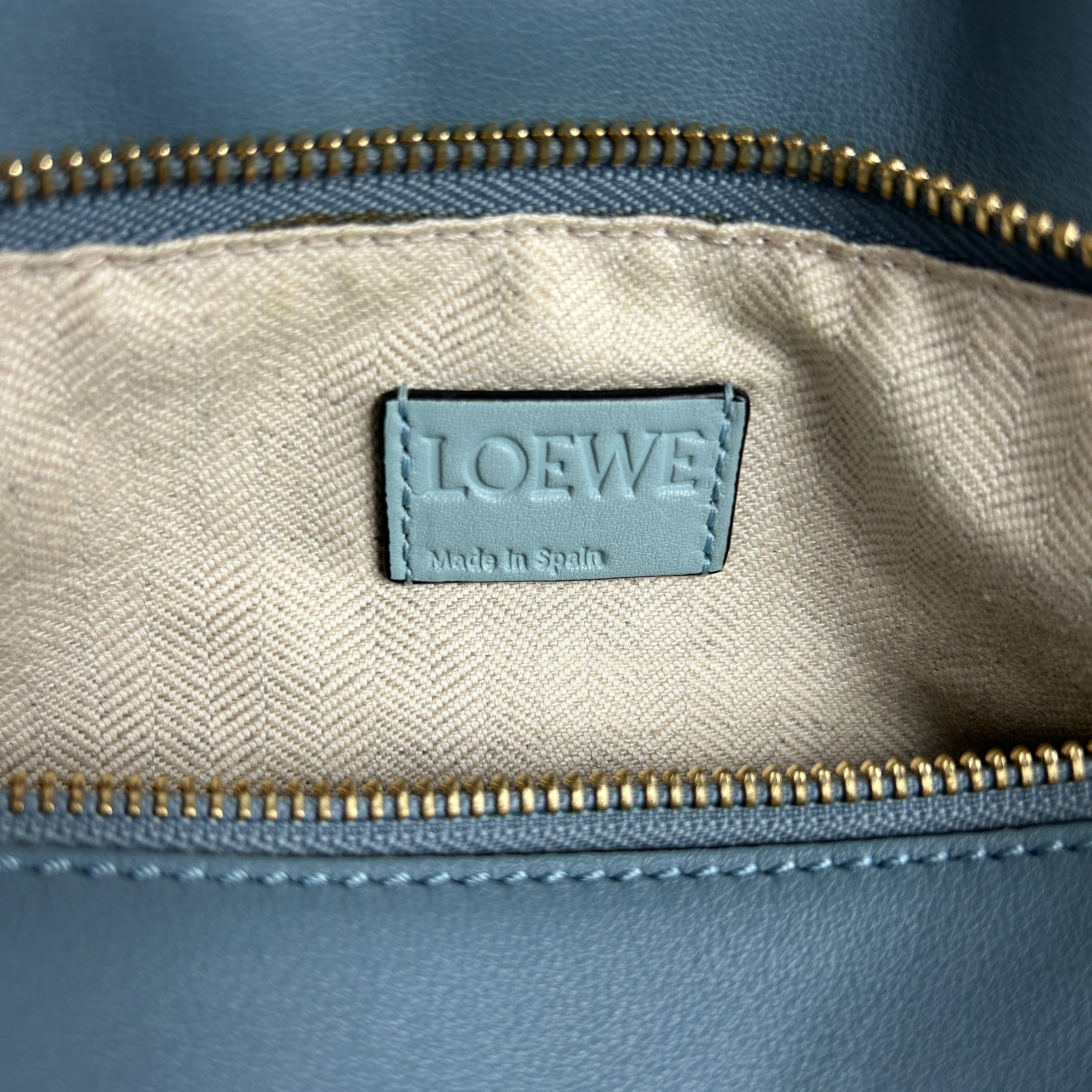Blue Calfskin Medium Puzzle Bag w/GHW