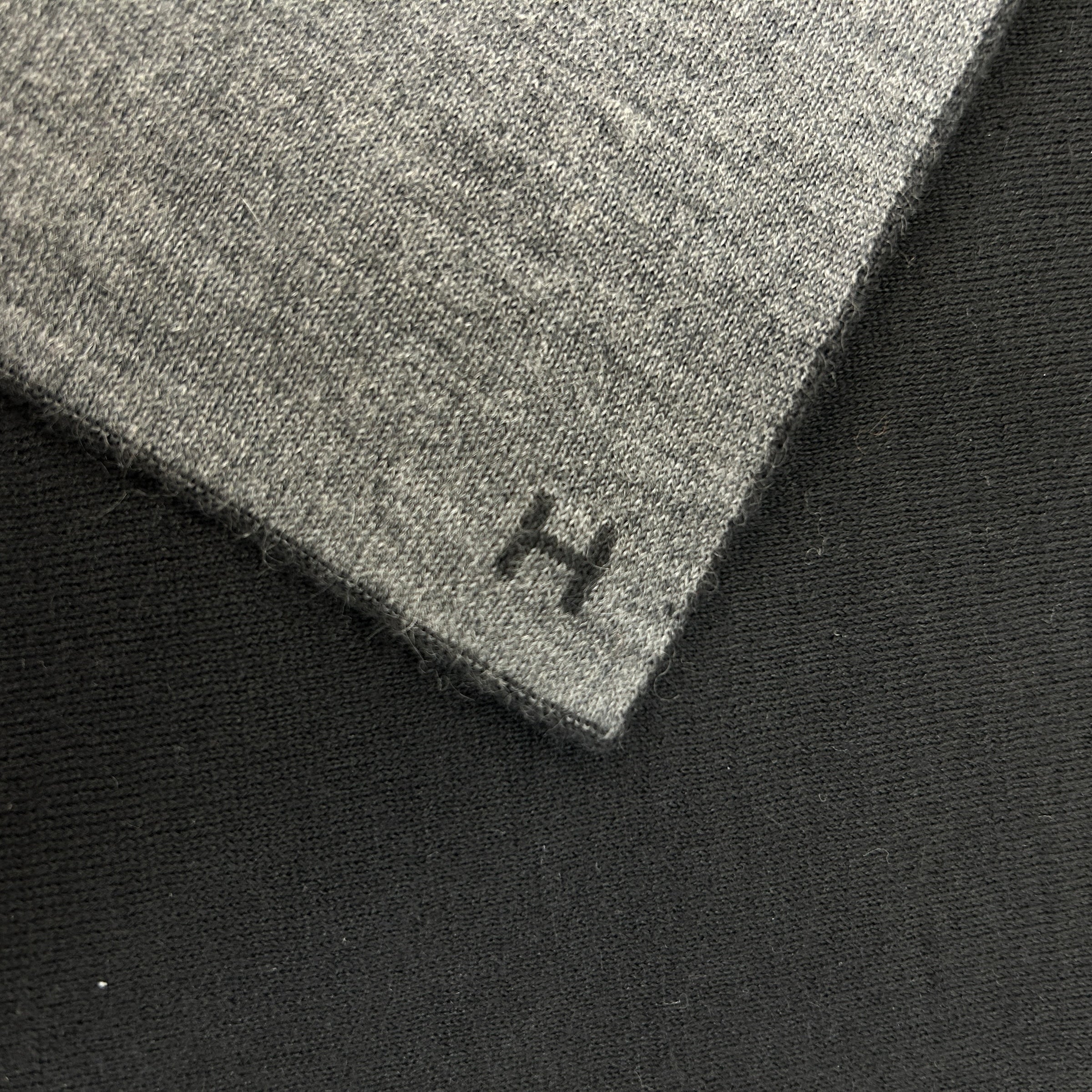 Black/Grey Cashmere/Silk Scarf