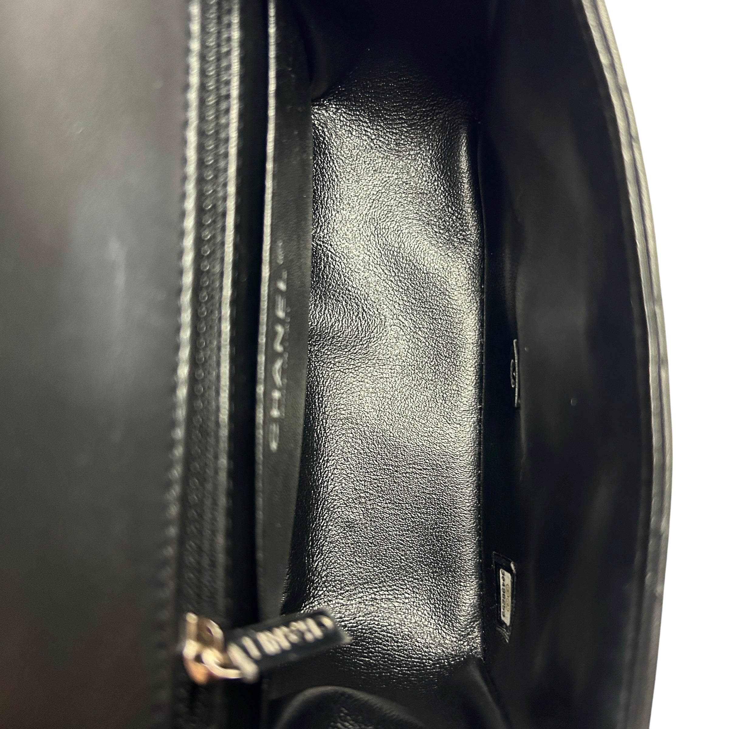Black Quilted Lambskin Leather Classic Square Mini Flap Bag