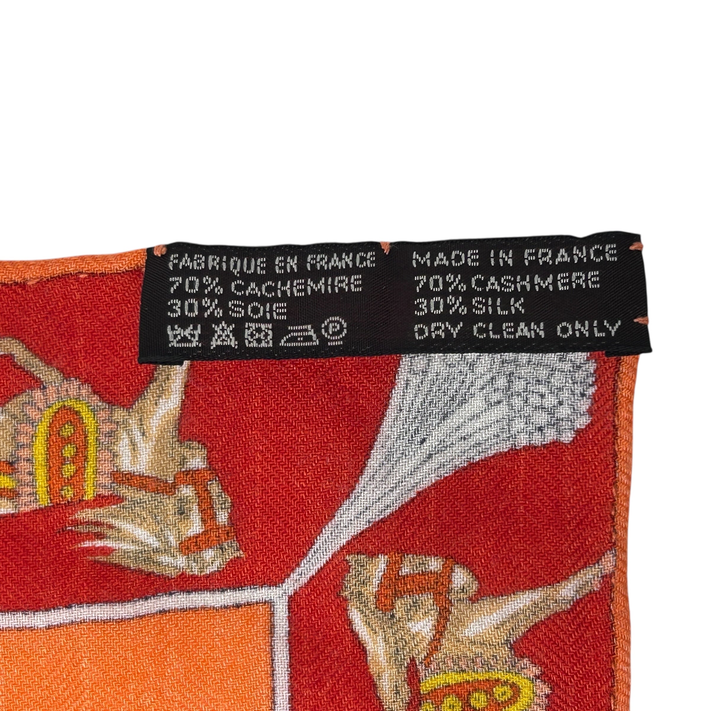 Orange/Red Jardin de la Maharani Cashmere Shawl