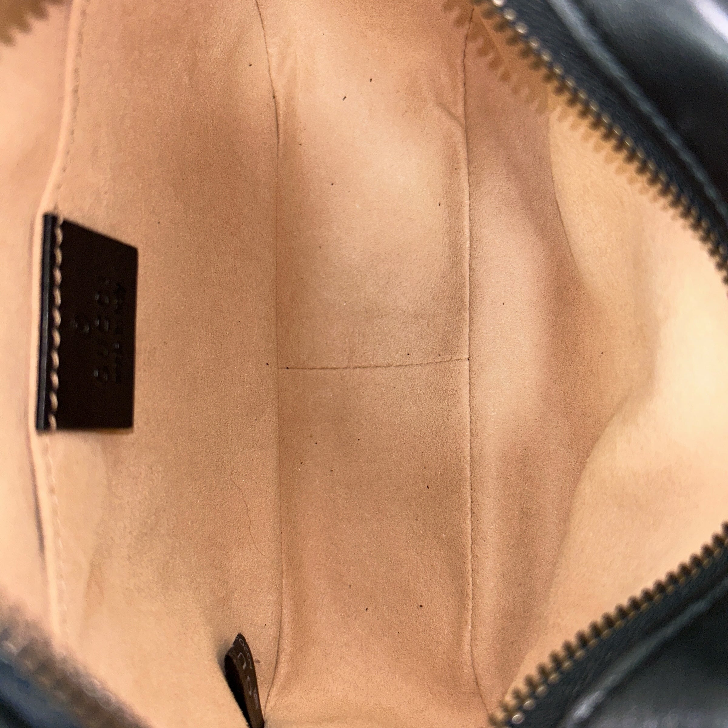 Black Quilted Leather Marmont Mini Camera Bag w/GHW