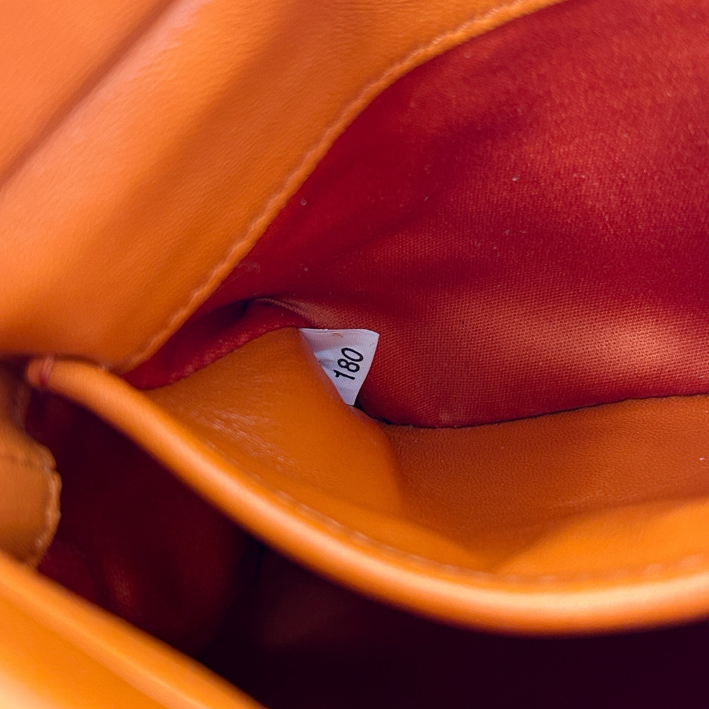 Orange Matelasse Nappa Leather Mini Frame Bag w/SHW