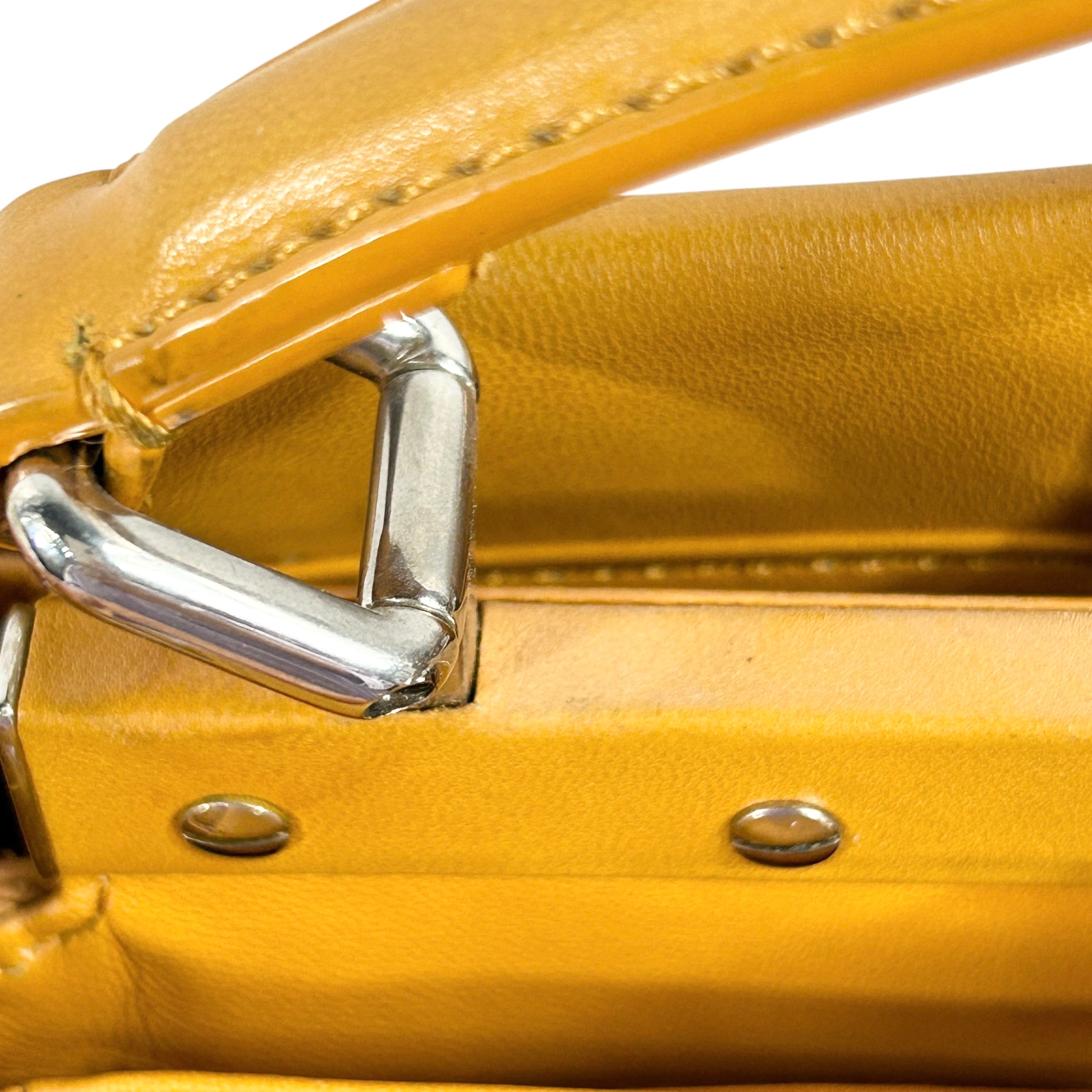 Mustard Yellow Nappa Mini Peekaboo w/SHW