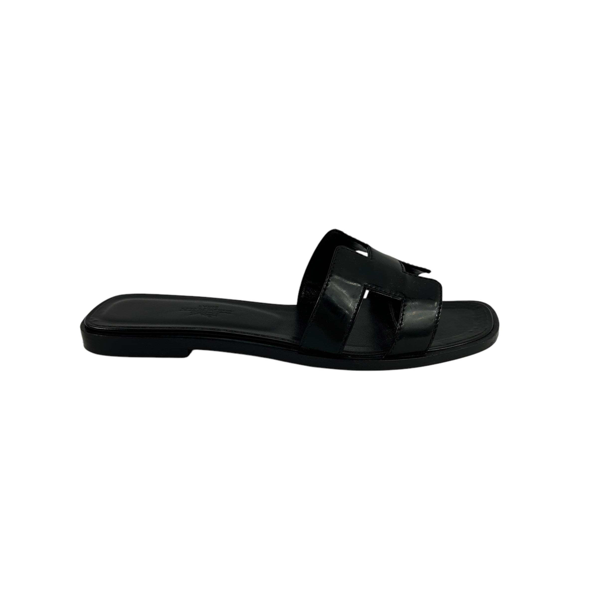 Black Patent Oran Sandals