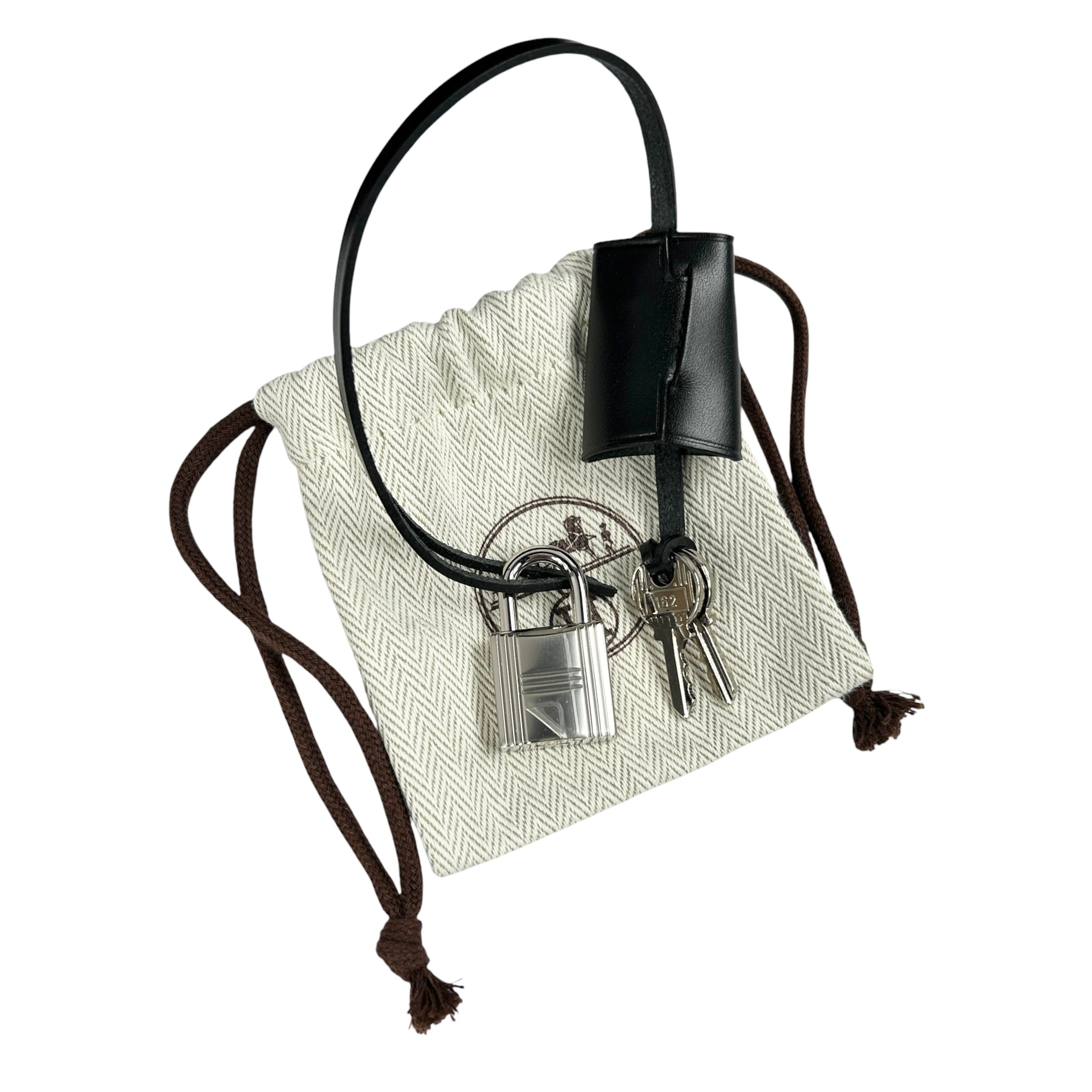 Black Canvas Leather Herbag Zip 31 w/PHW