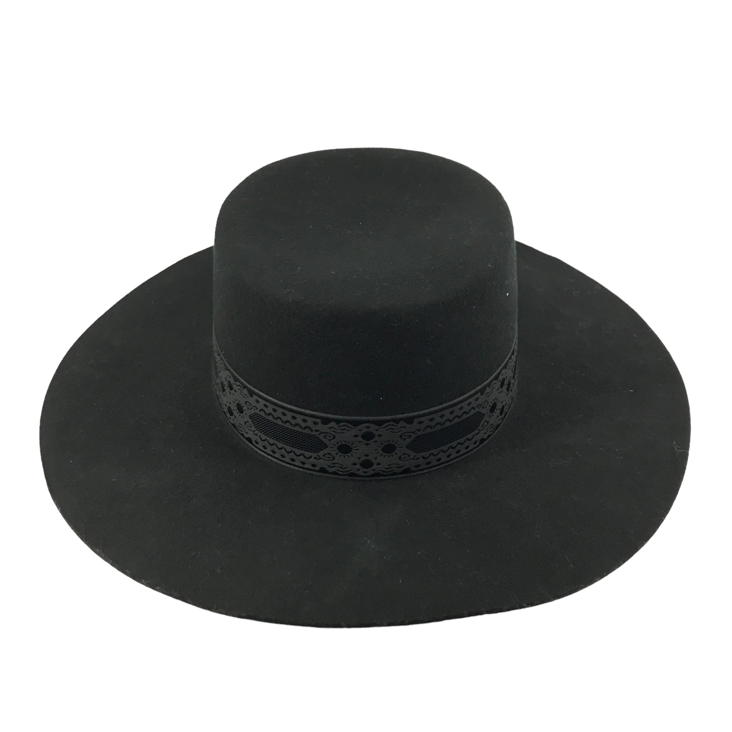 LACK OF COLOR Black Wool Australian Fedora Hat