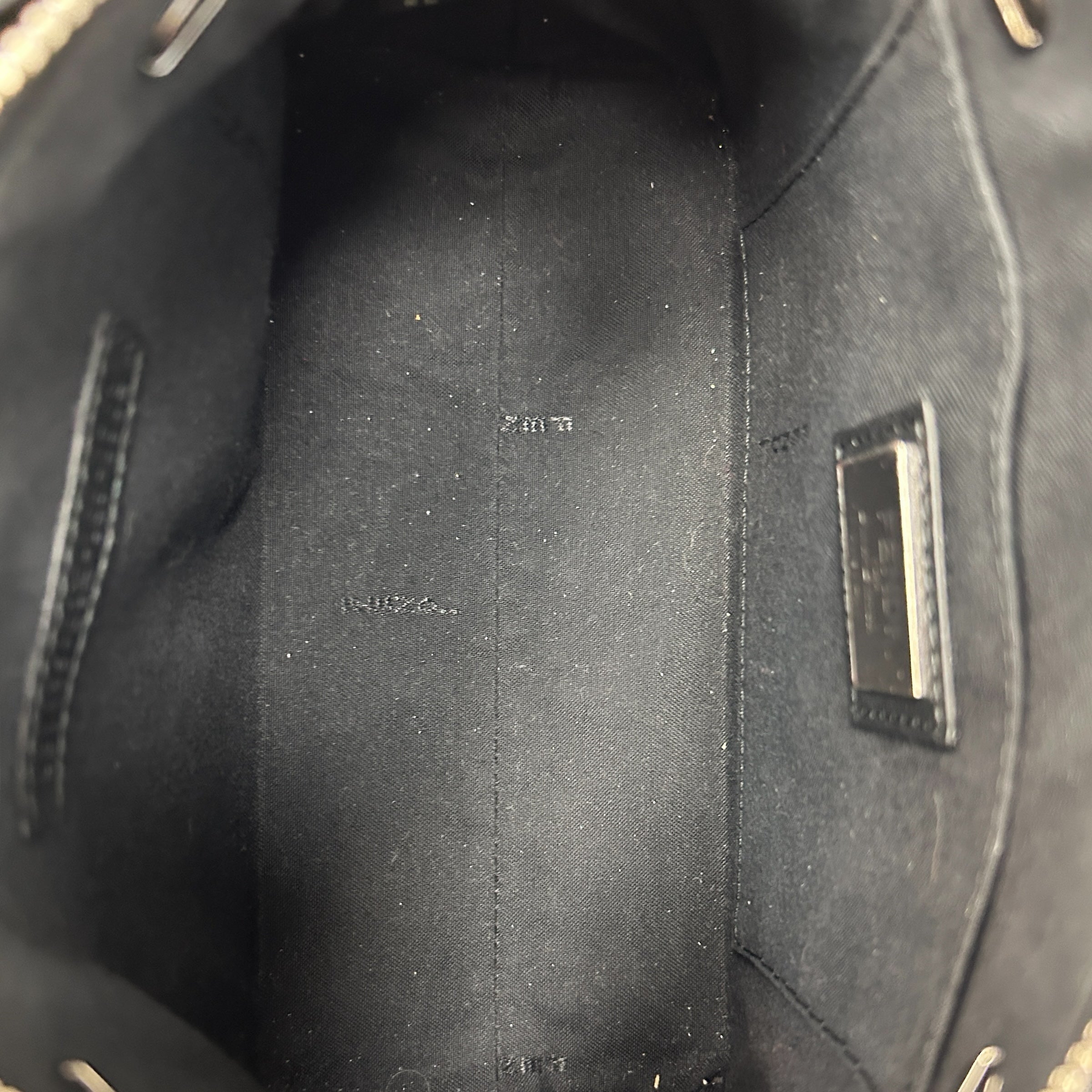 Black Leather Flower Studded Mini By the Way Bag w/SHW