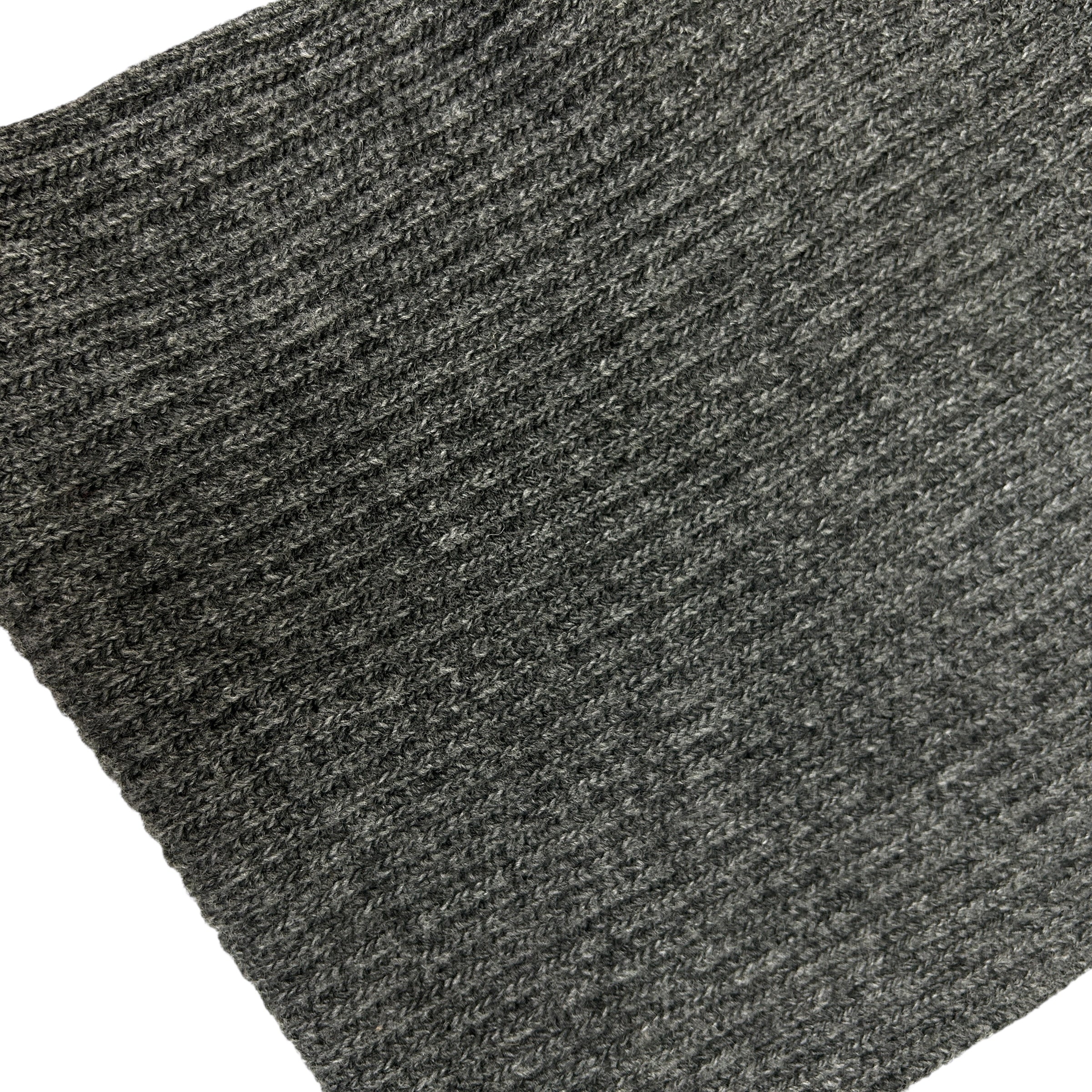 Grey Wool/Cashmere Scarf w/Zipper Detail