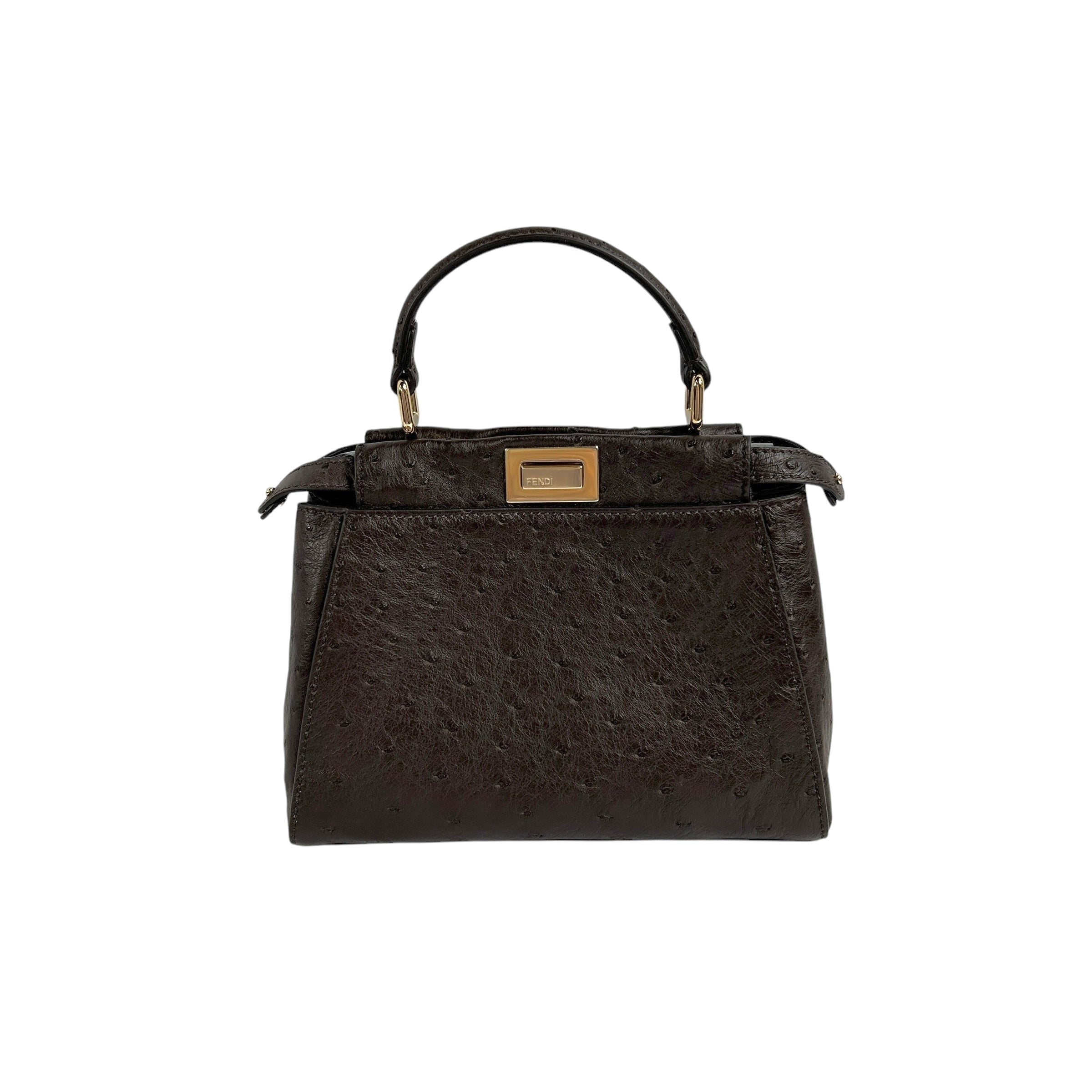 Chocolate Ostrich Mini Peekaboo w/GHW