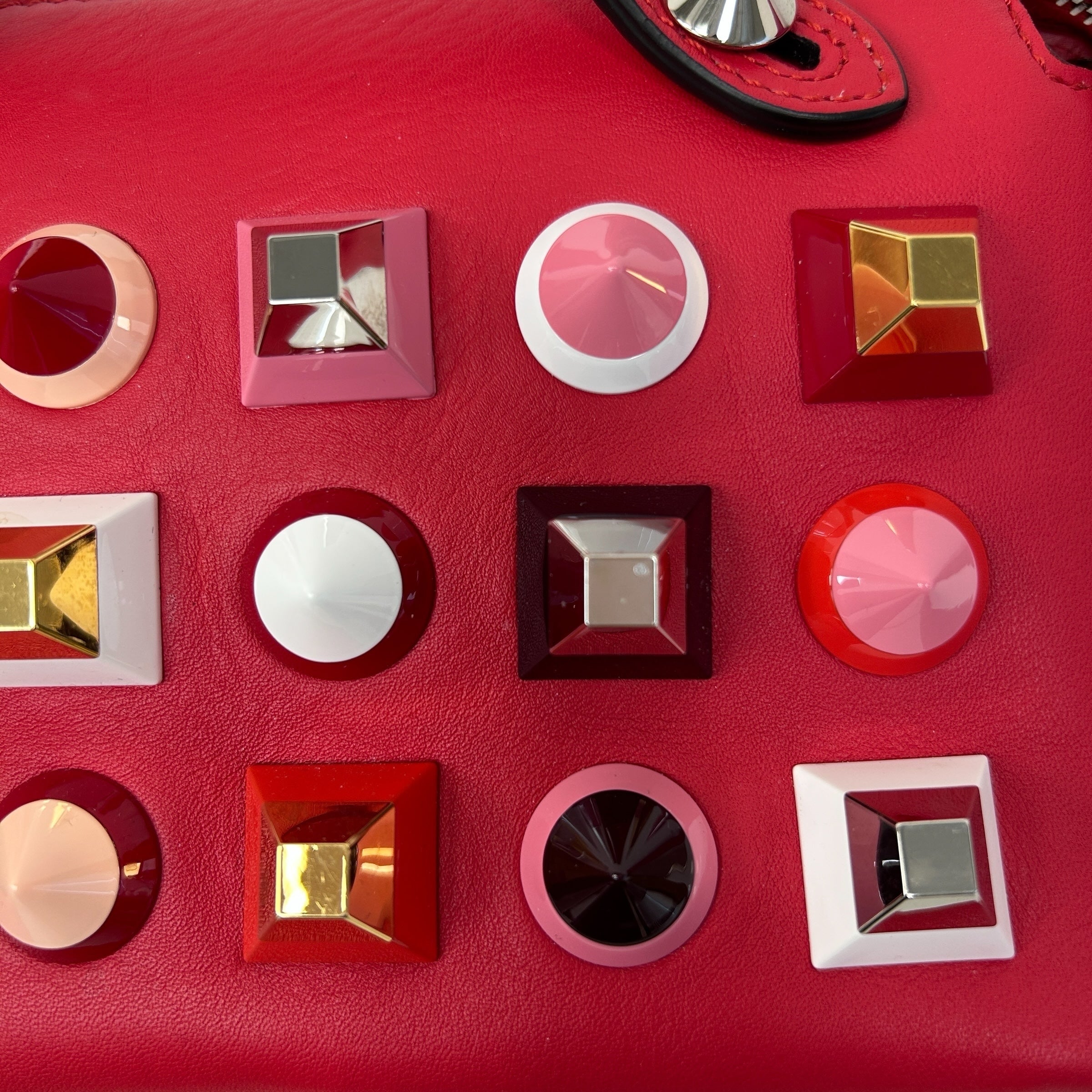 Red Mini Studded By The Way Bag w/SHW