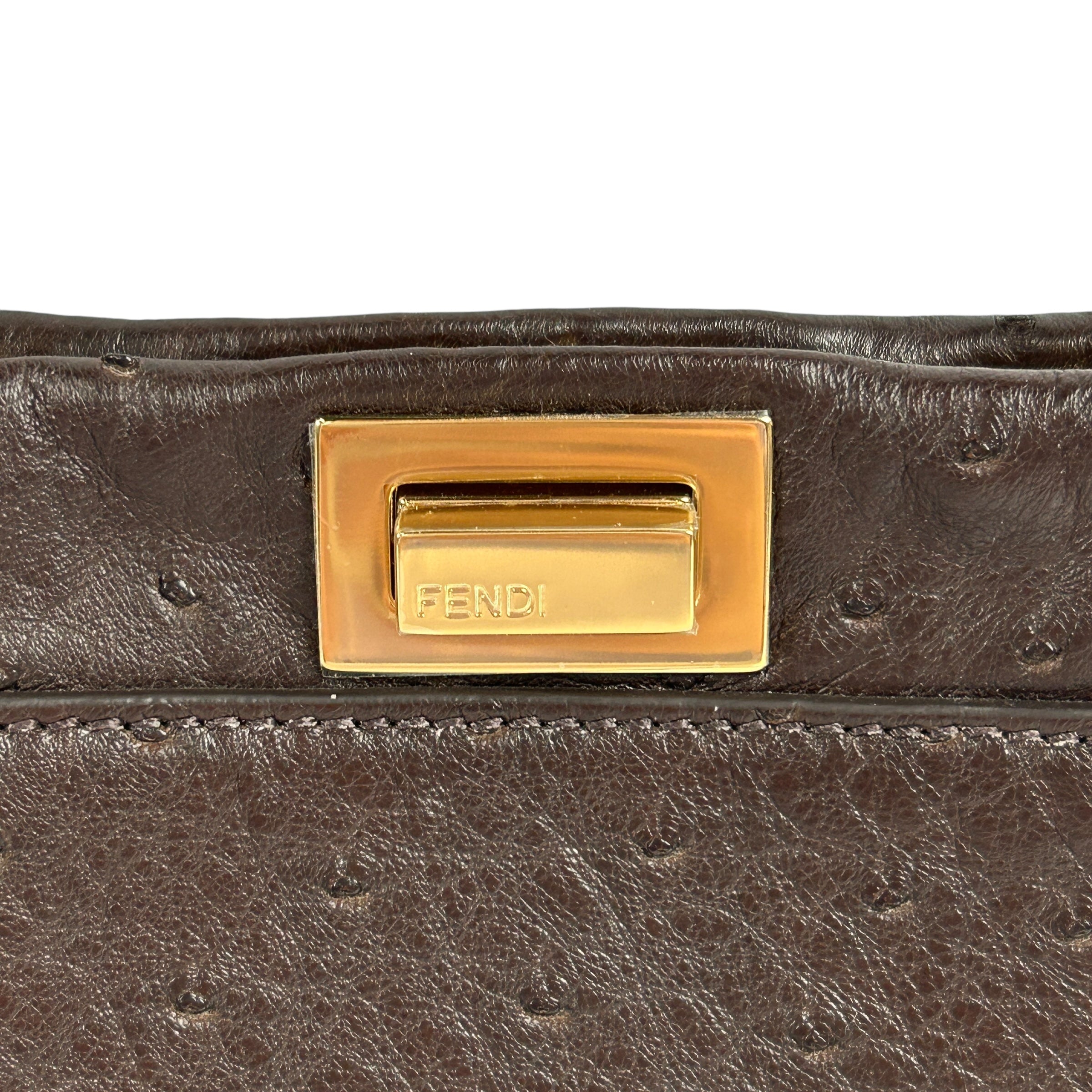 Chocolate Ostrich Mini Peekaboo w/GHW