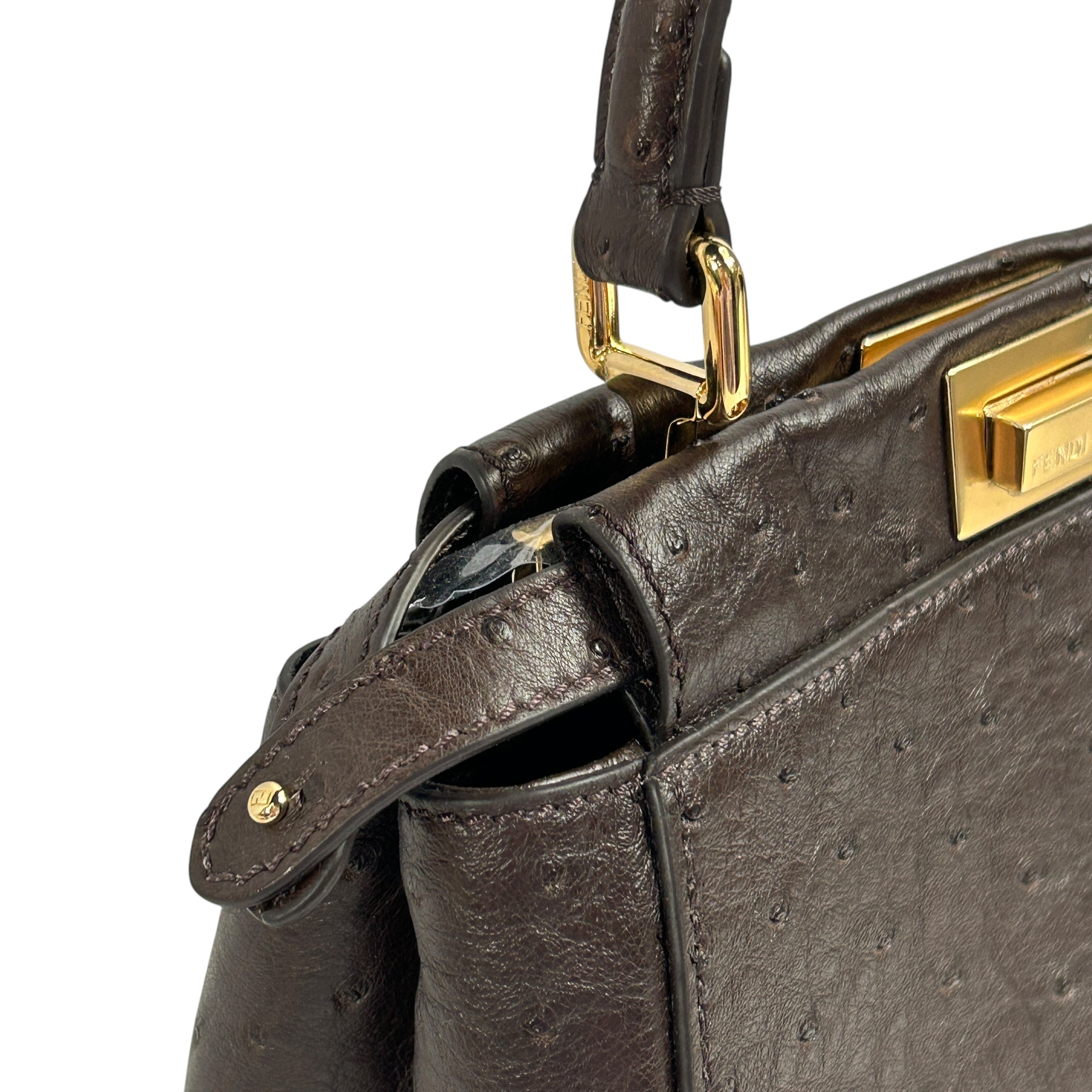 Chocolate Ostrich Mini Peekaboo w/GHW