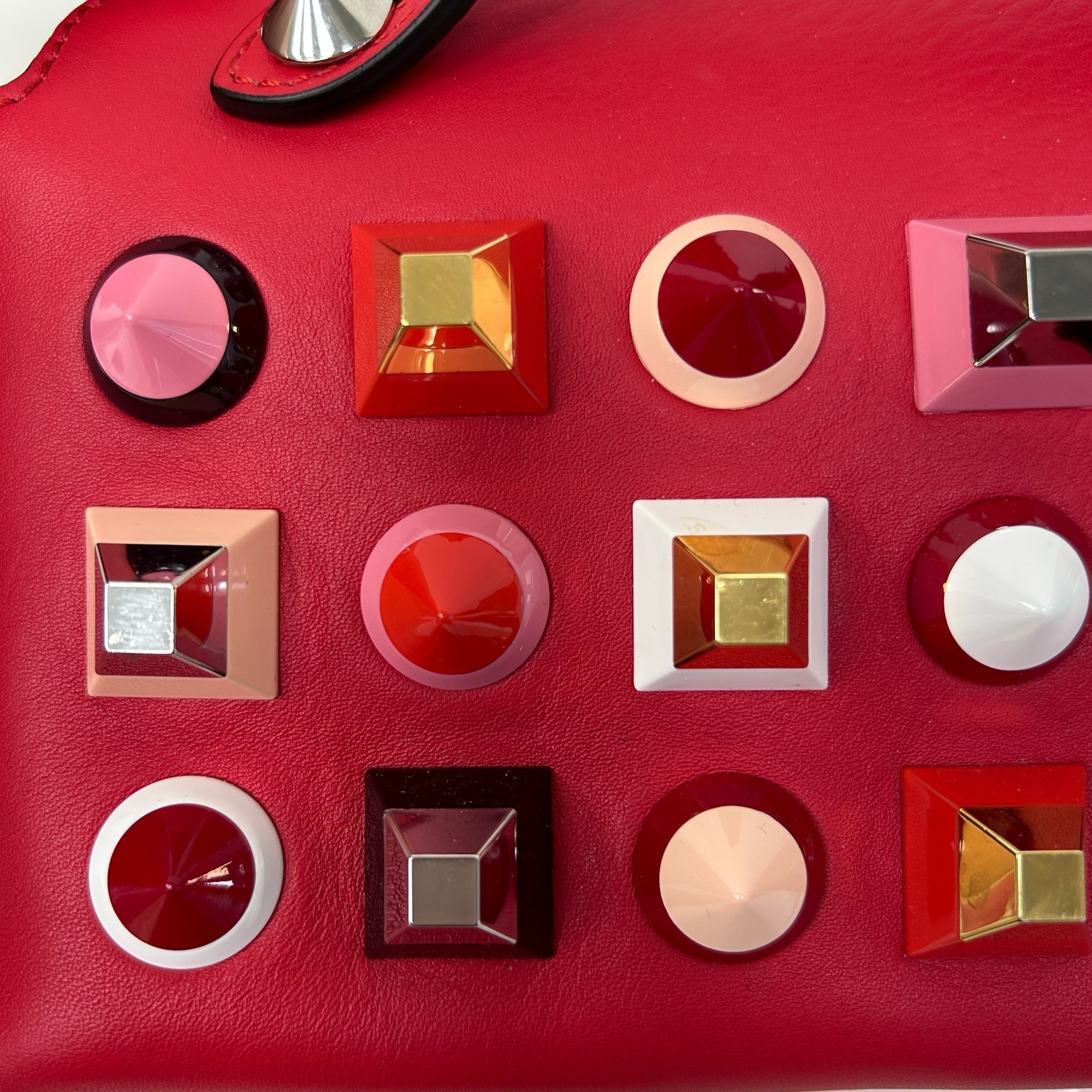 Red Mini Studded By The Way Bag w/SHW