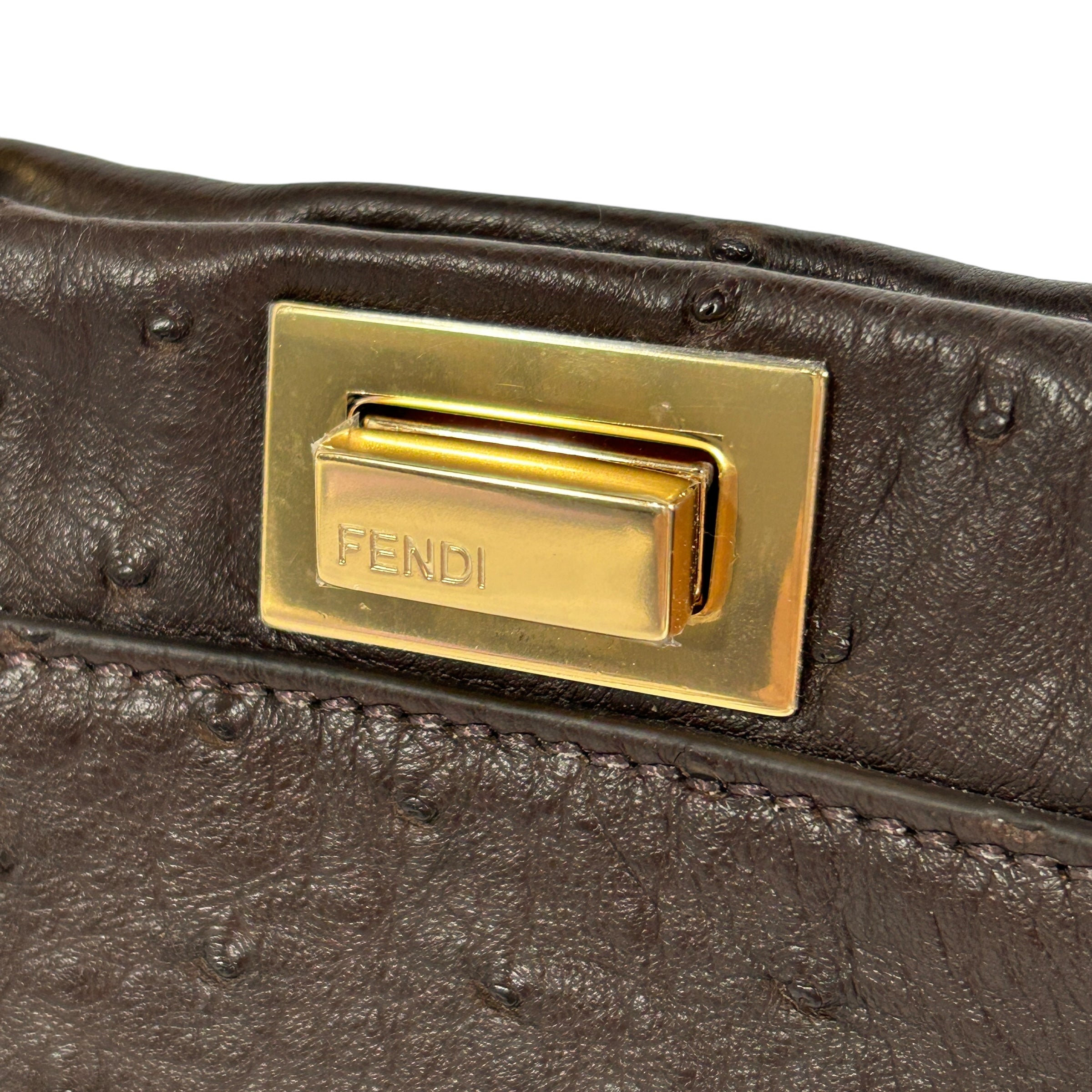 Chocolate Ostrich Mini Peekaboo w/GHW