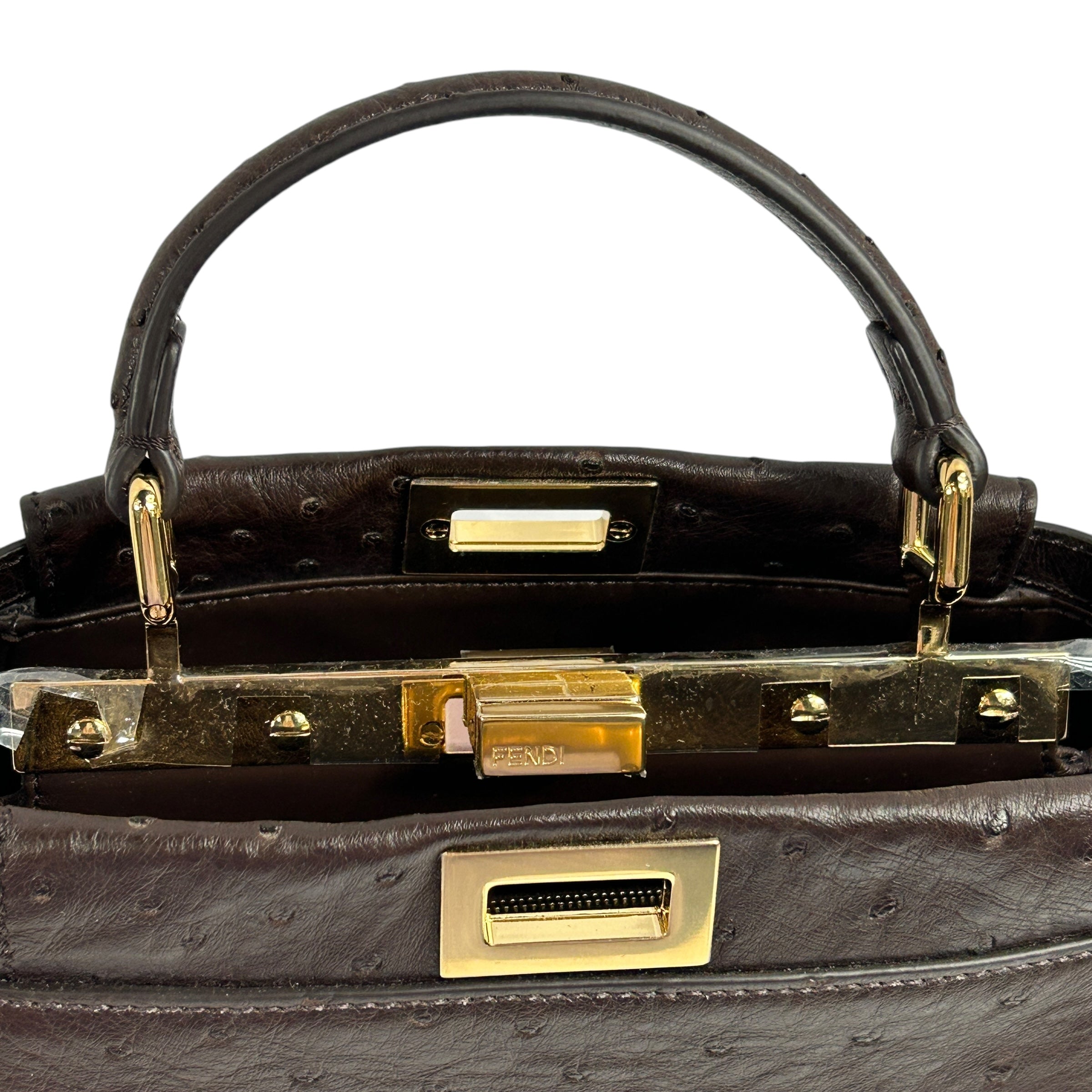 Chocolate Ostrich Mini Peekaboo w/GHW