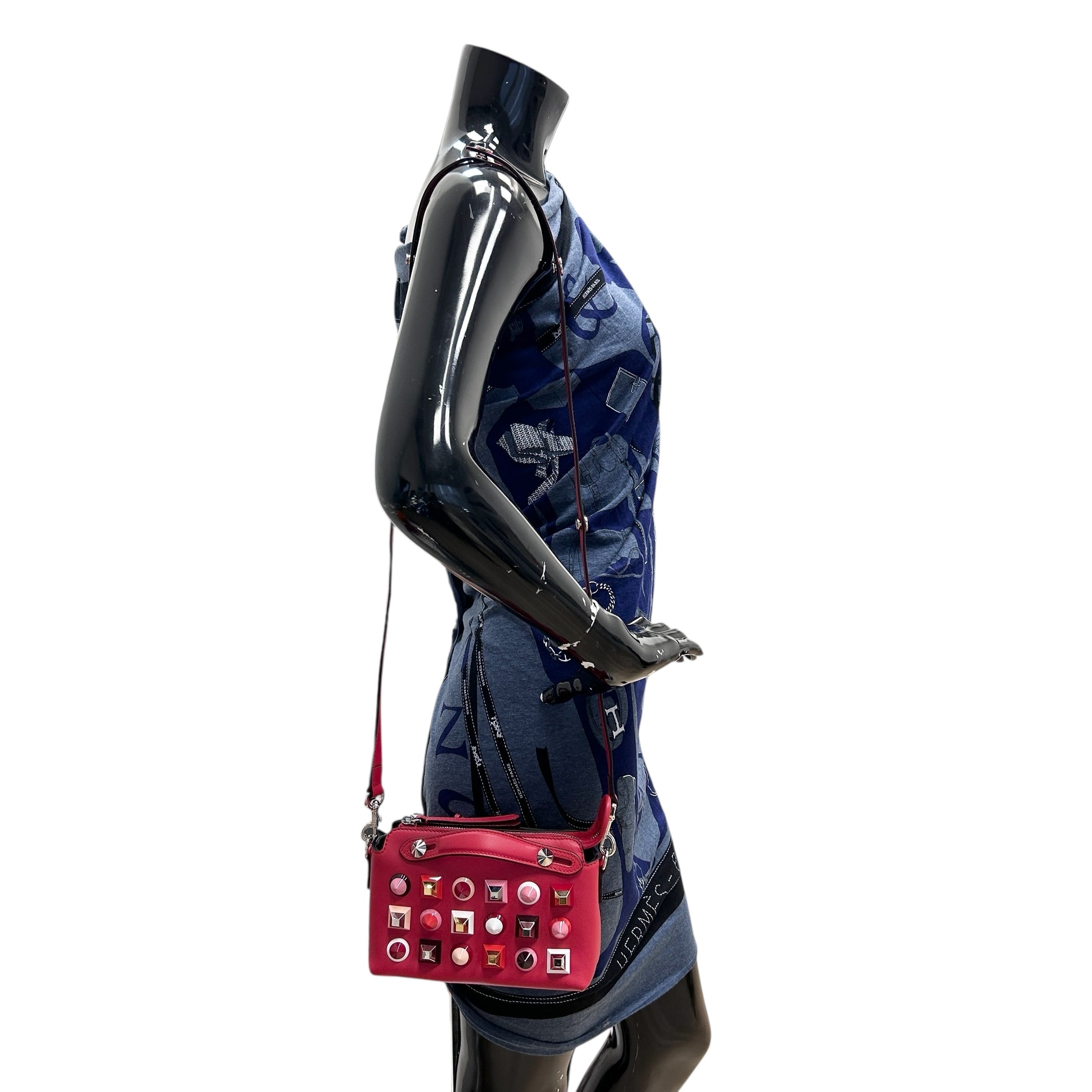 Red Mini Studded By The Way Bag w/SHW