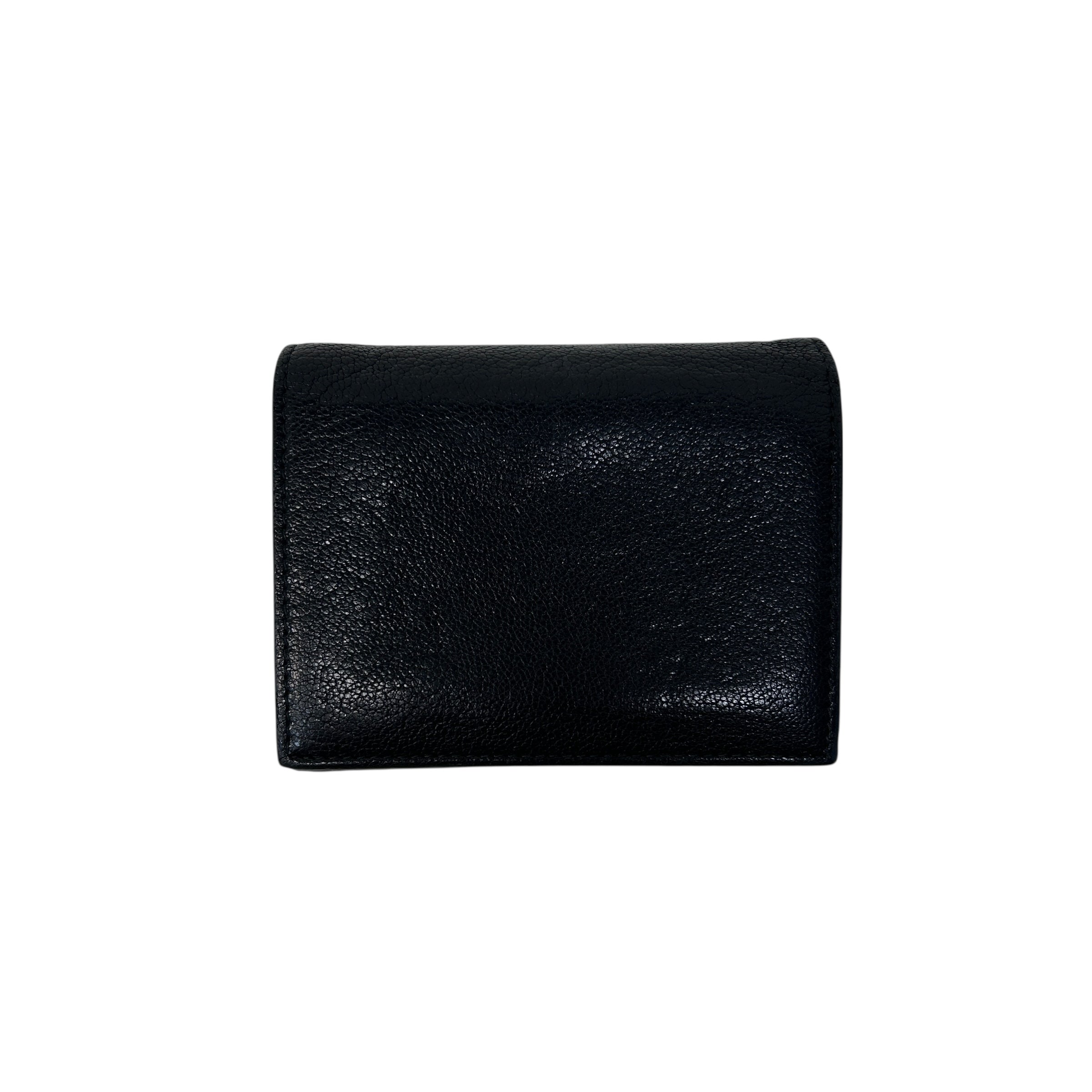 Vintage Black & Red Calfskin Bifold Wallet