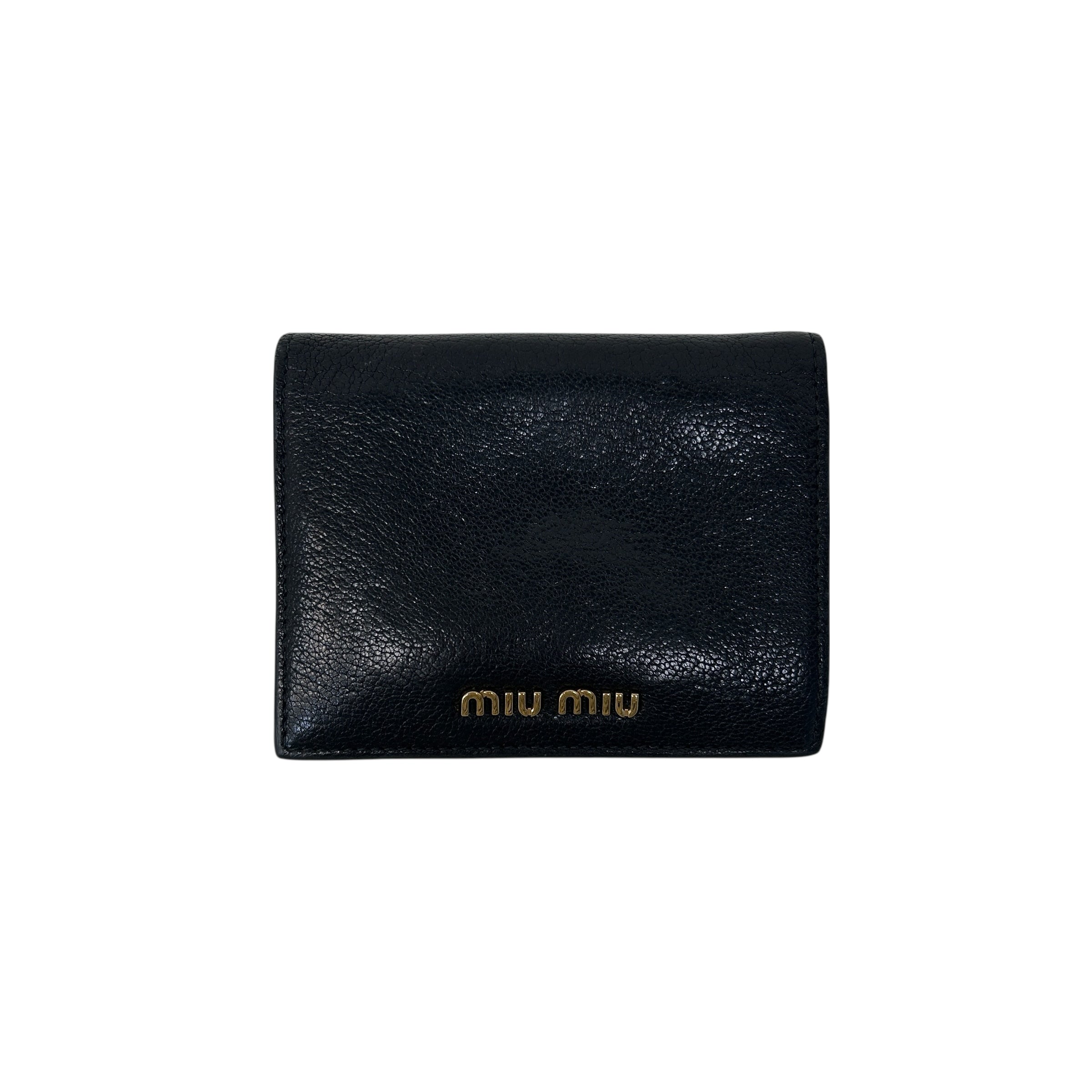 Vintage Black & Red Calfskin Bifold Wallet