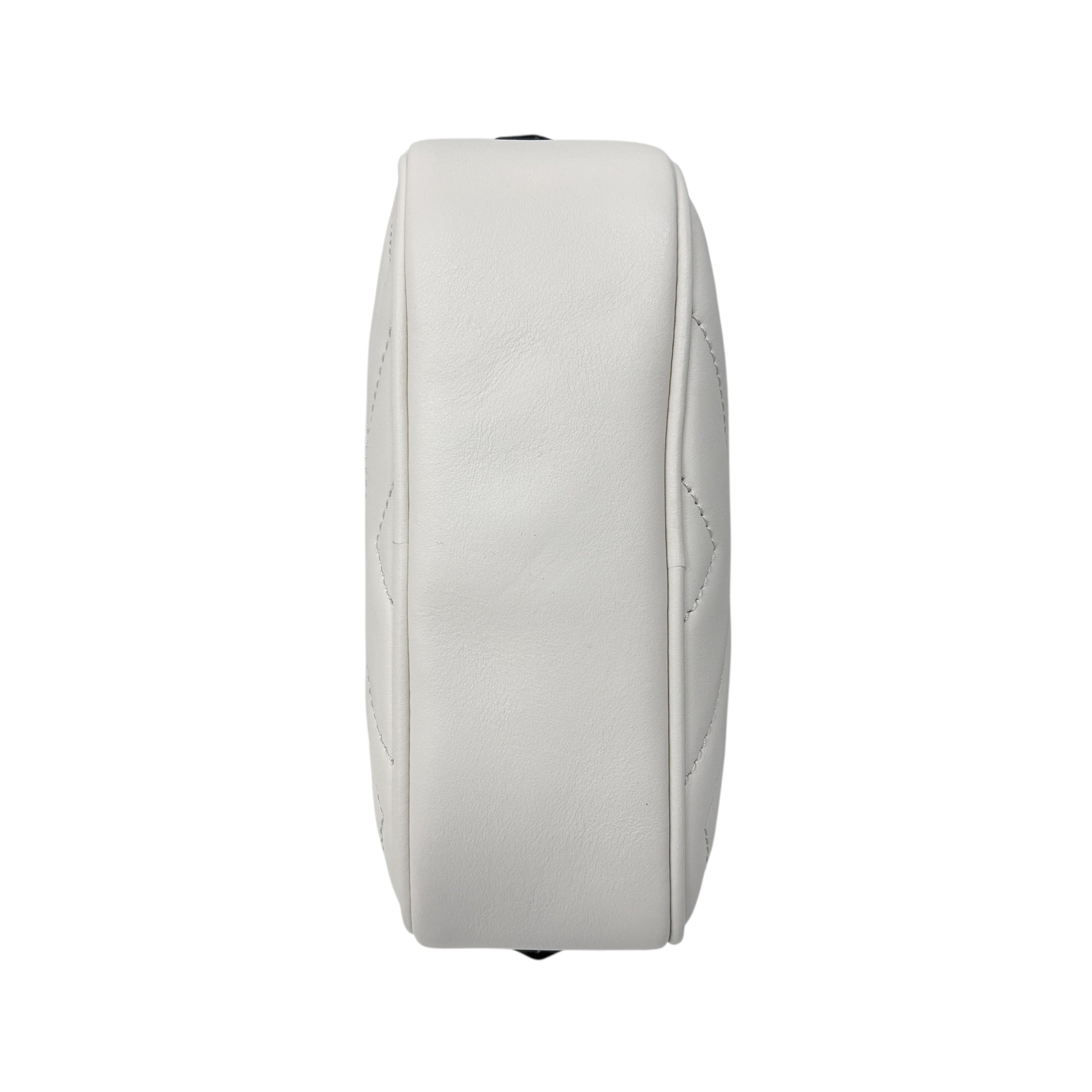 Off-White Quilted Leather Marmont Mini Camera Bag w/GHW