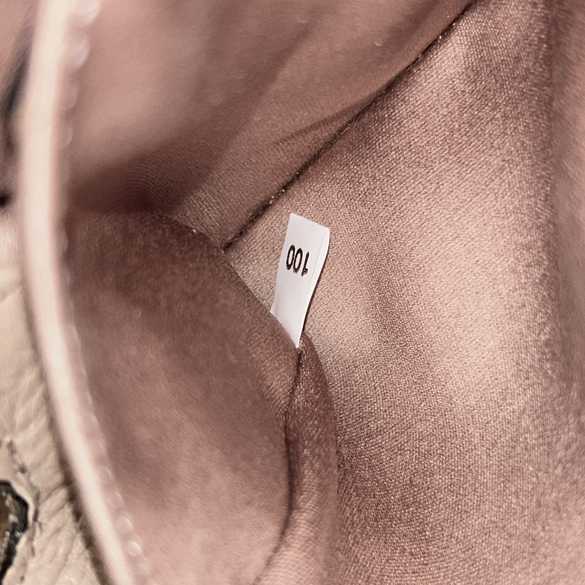 Beige Leather Pochette 2-Way Clutch Bag w/GHW