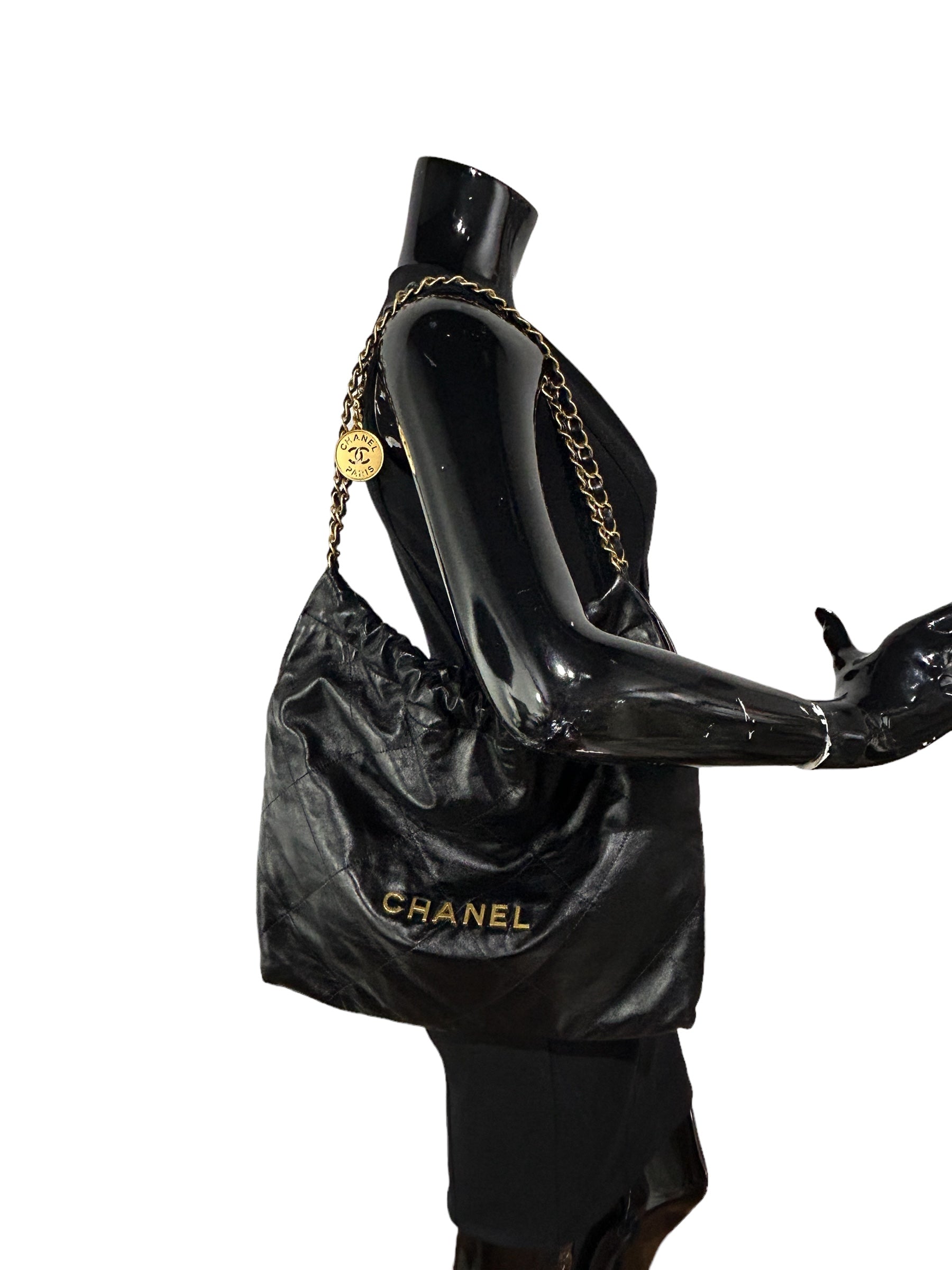 Black Small 22 Bag w/AGHW
