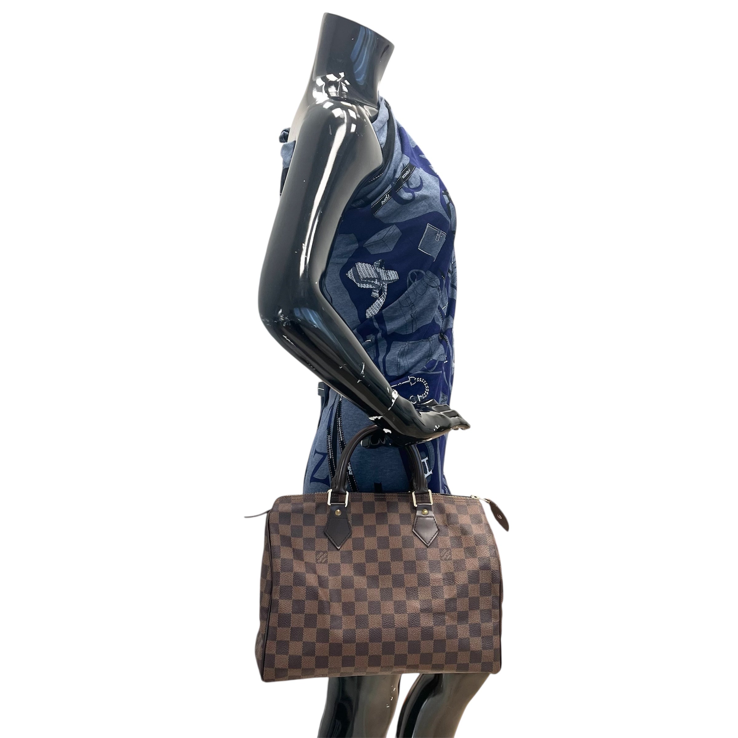 Damier Ebene Coated Canvas Speedy 30 w/GHW