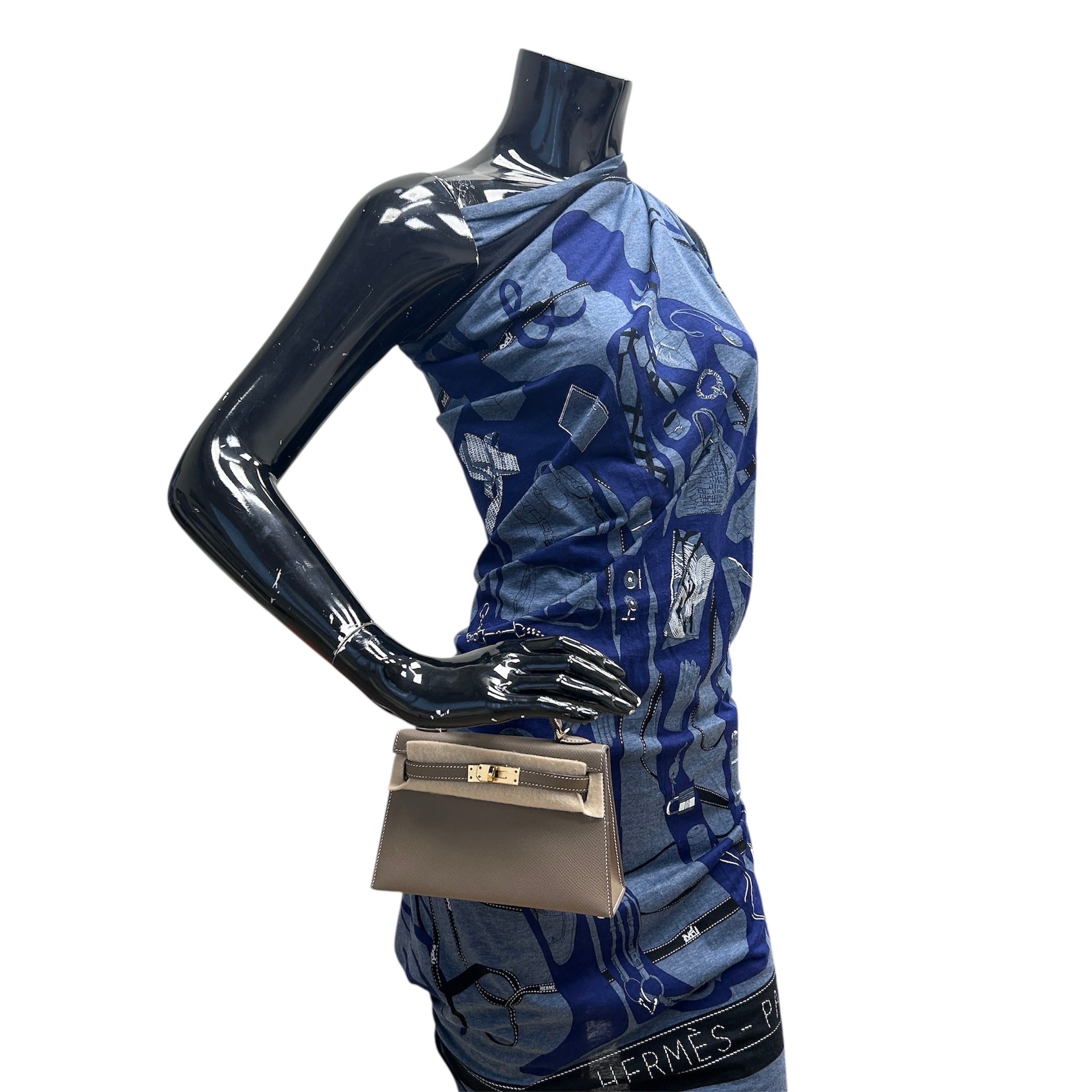 Mini Kelly II Etoupe Epsom Leather w/GHW