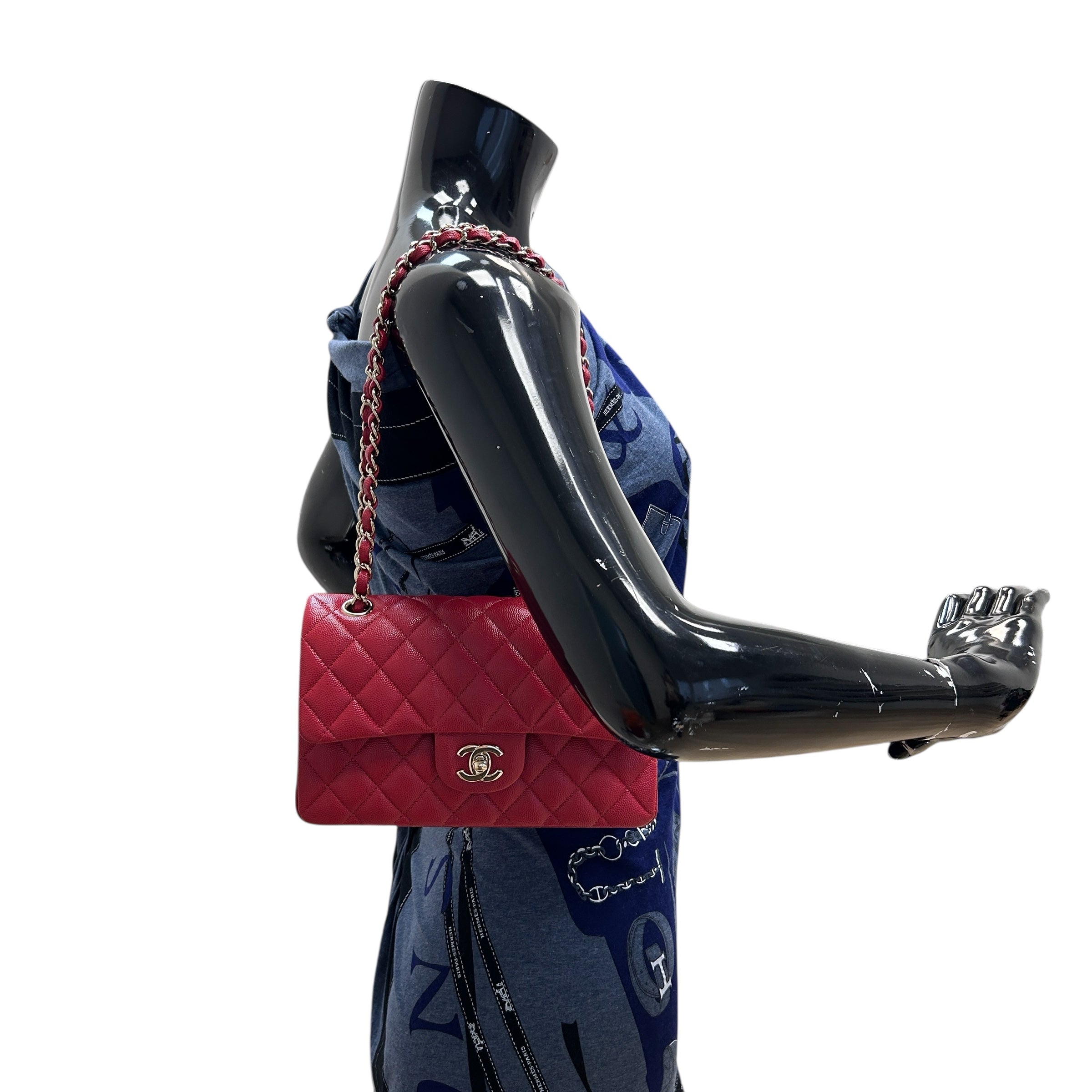 Red Caviar Classic Small Double Flap Bag w/GHW