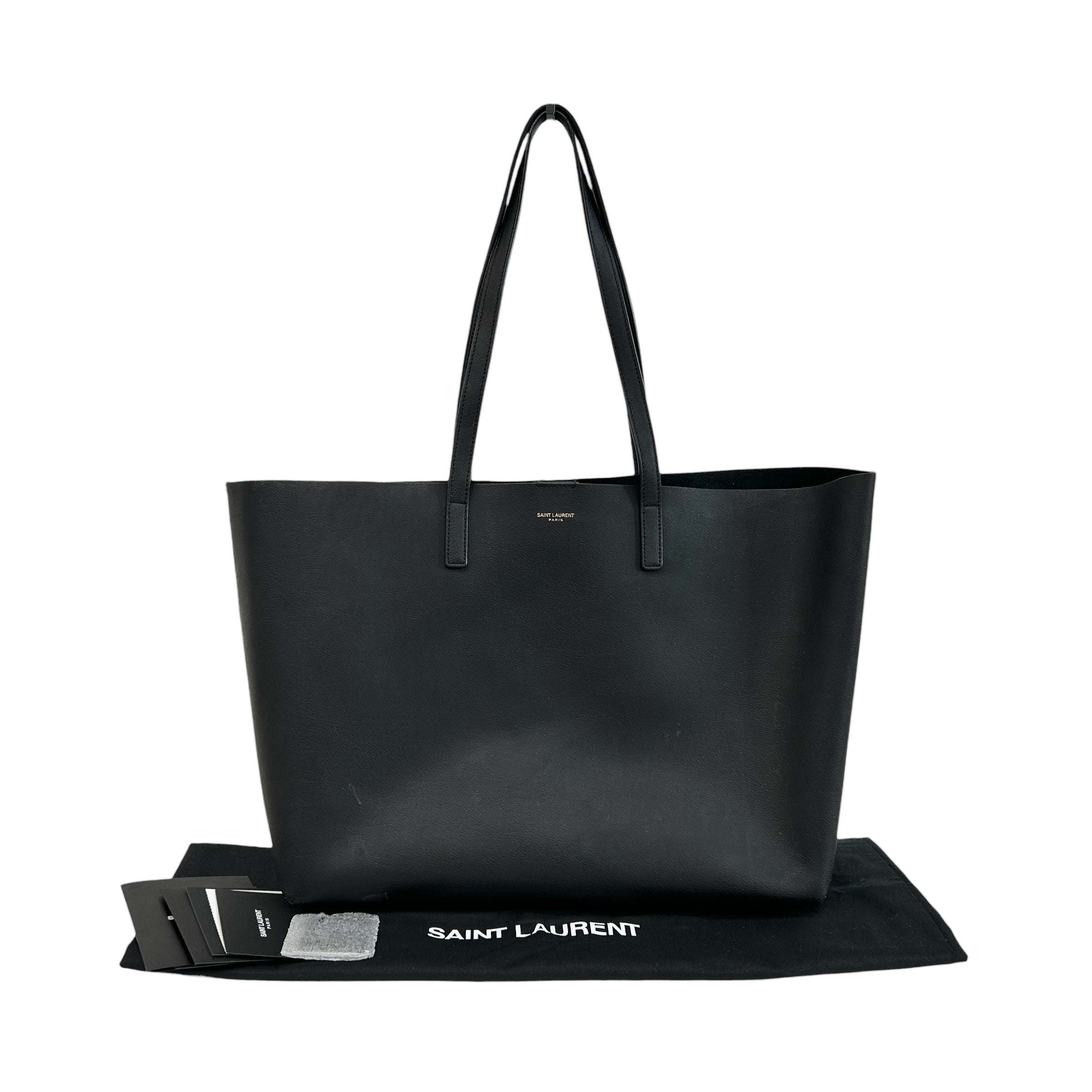 Black Calfskin Shopping Tote w/GHW