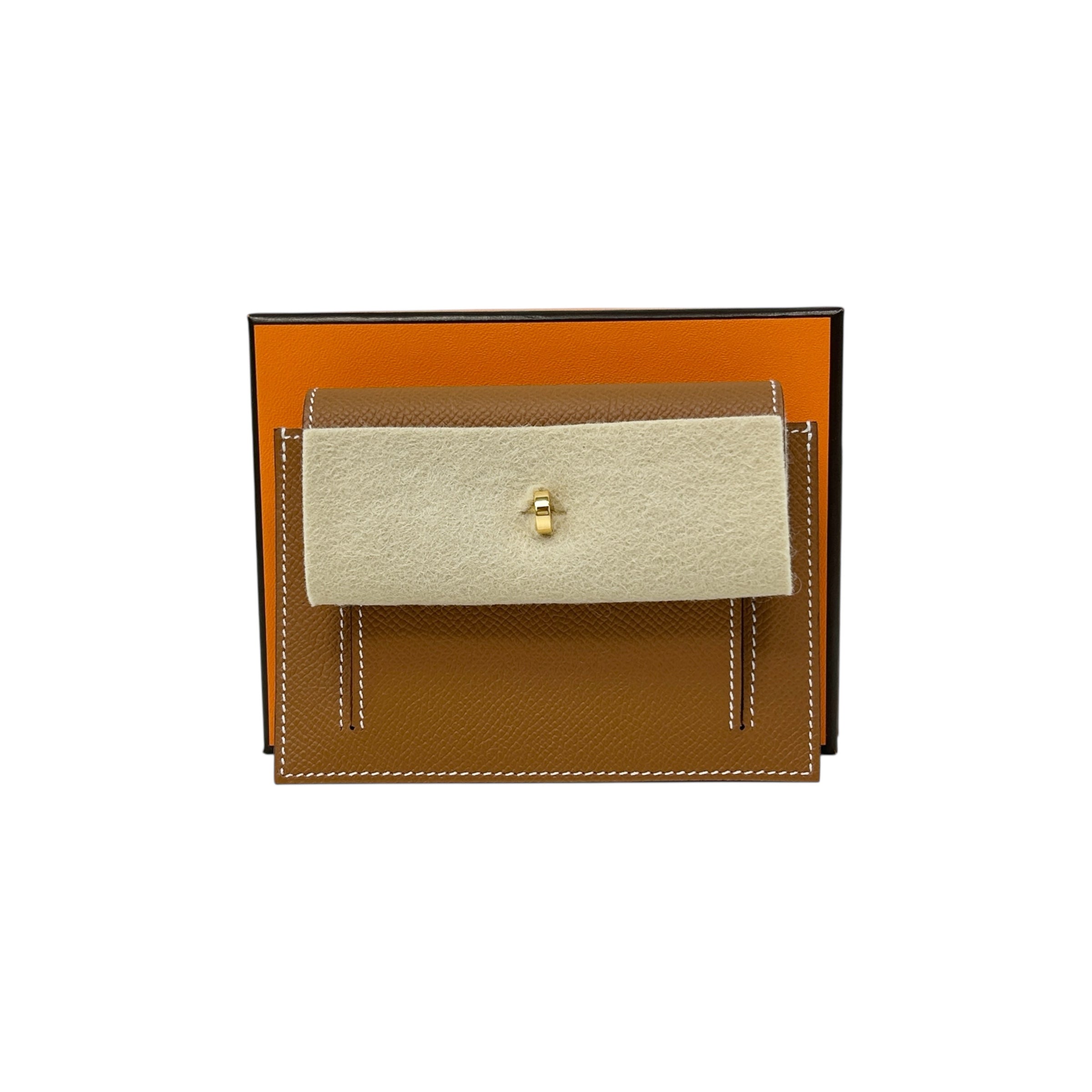 gold kelly pocket wallet w/GHW