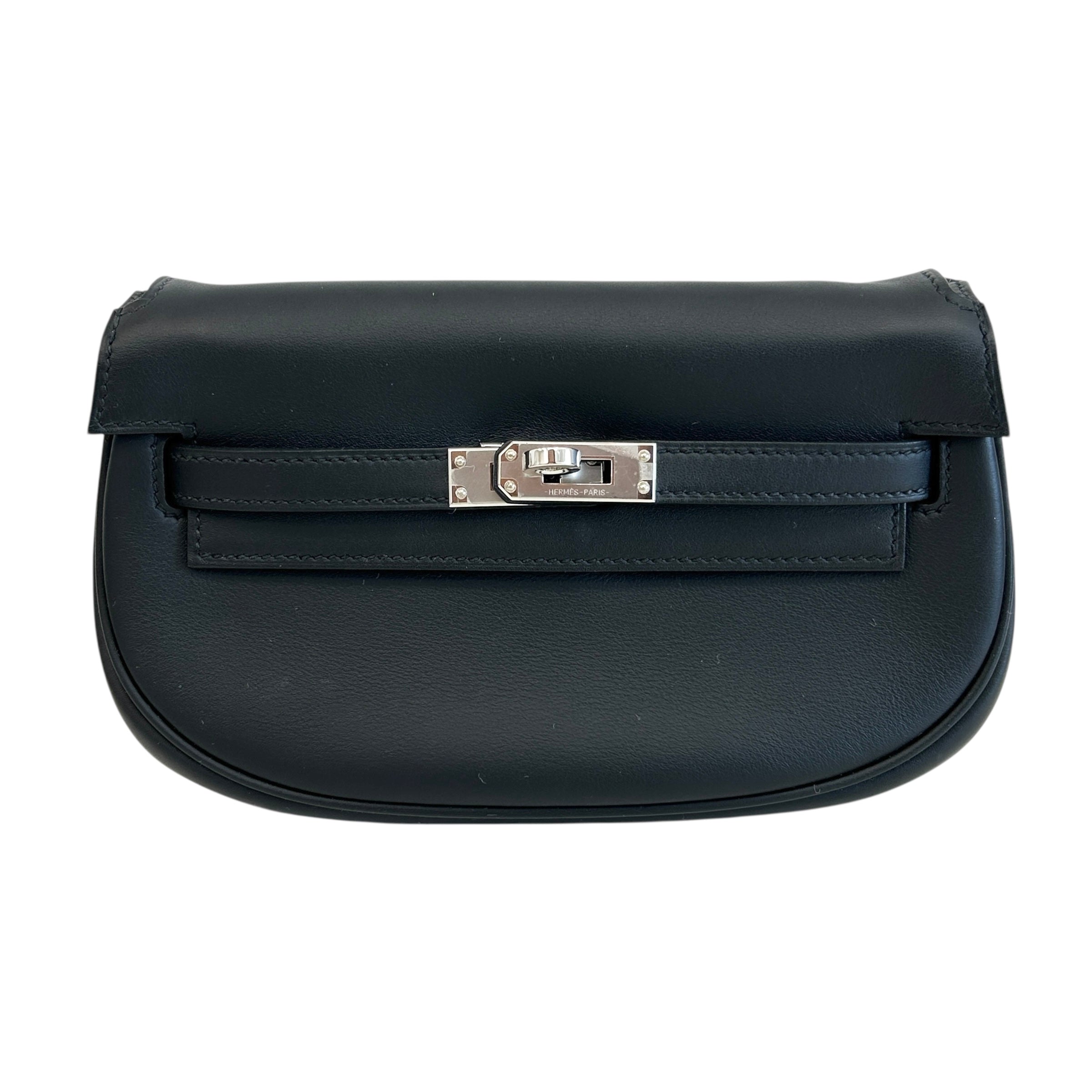 Noir Swift Leather Kelly Moove w/Pouch & PHW