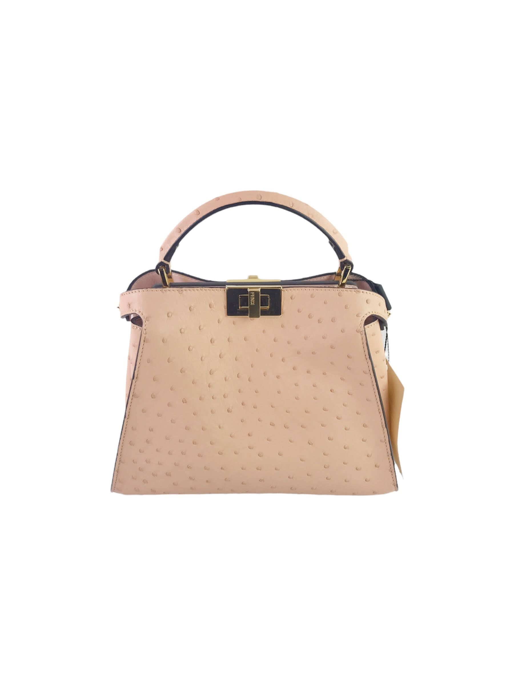 Light Pink Ostrich Small Peekaboo w/GHW